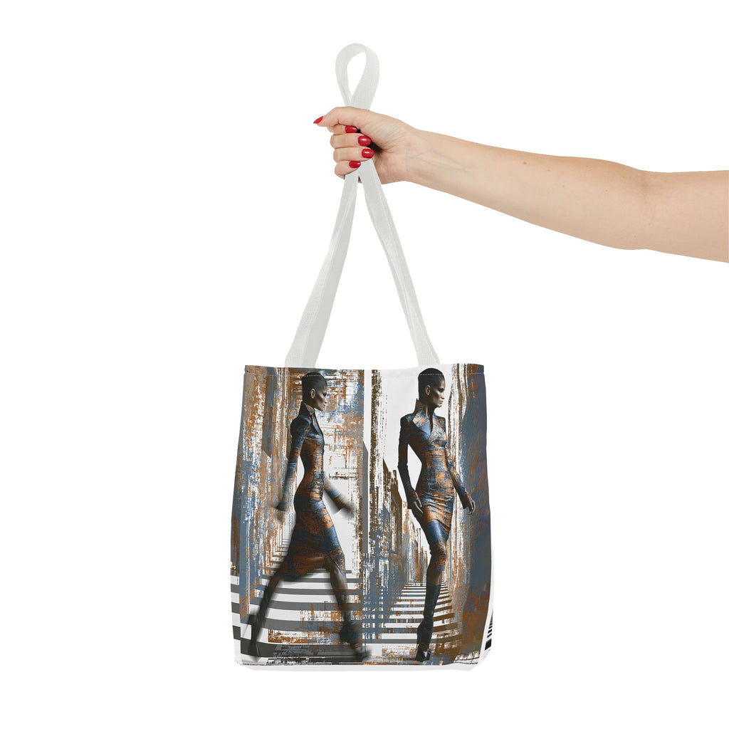 Fashion Photo Art Tote Bag — Stylish Urban Model Print AOP