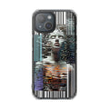 Magnetic Clear Impact Case — Glitch Portrait Art Phone Case