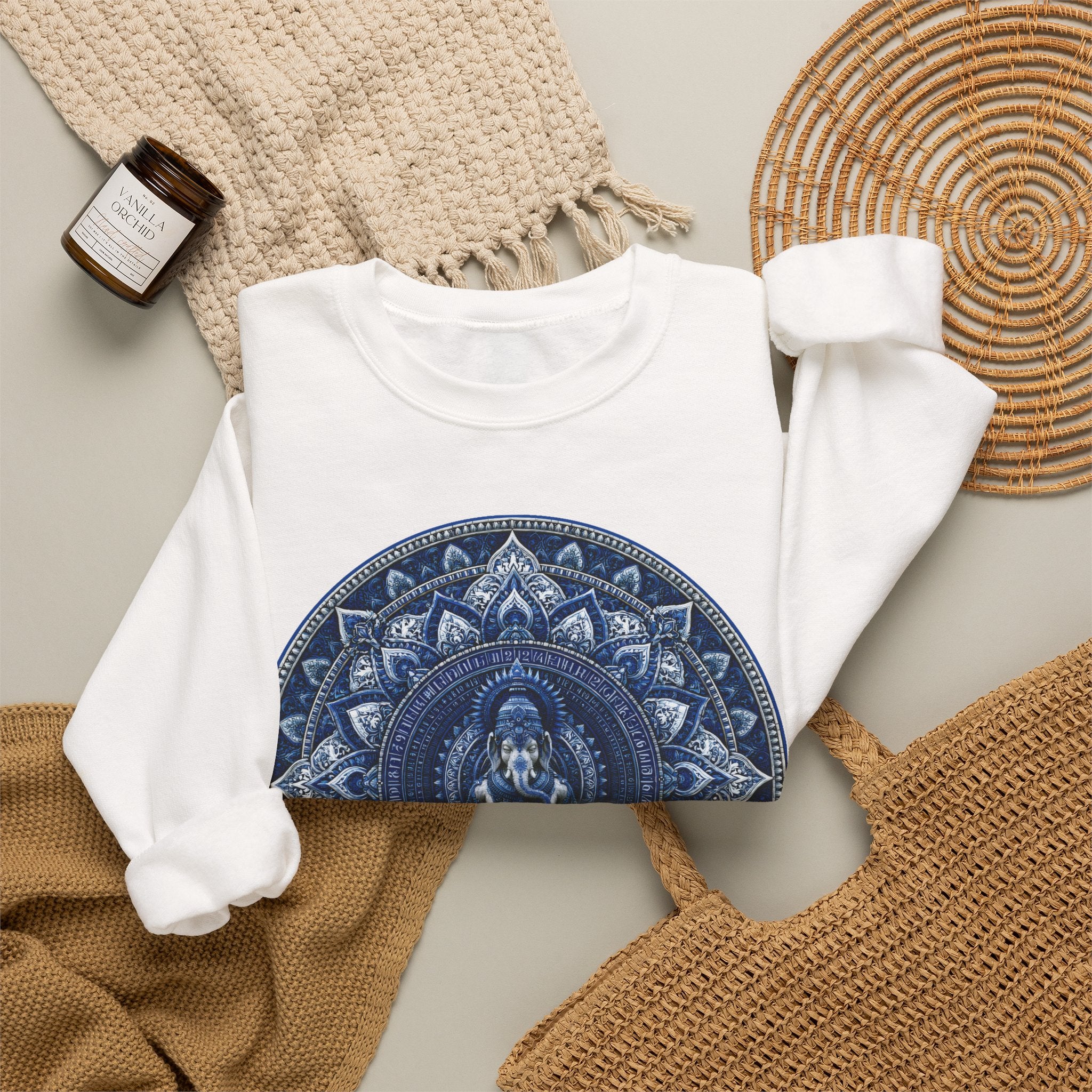 Mandala Lotus Buddha Crewneck Sweatshirt