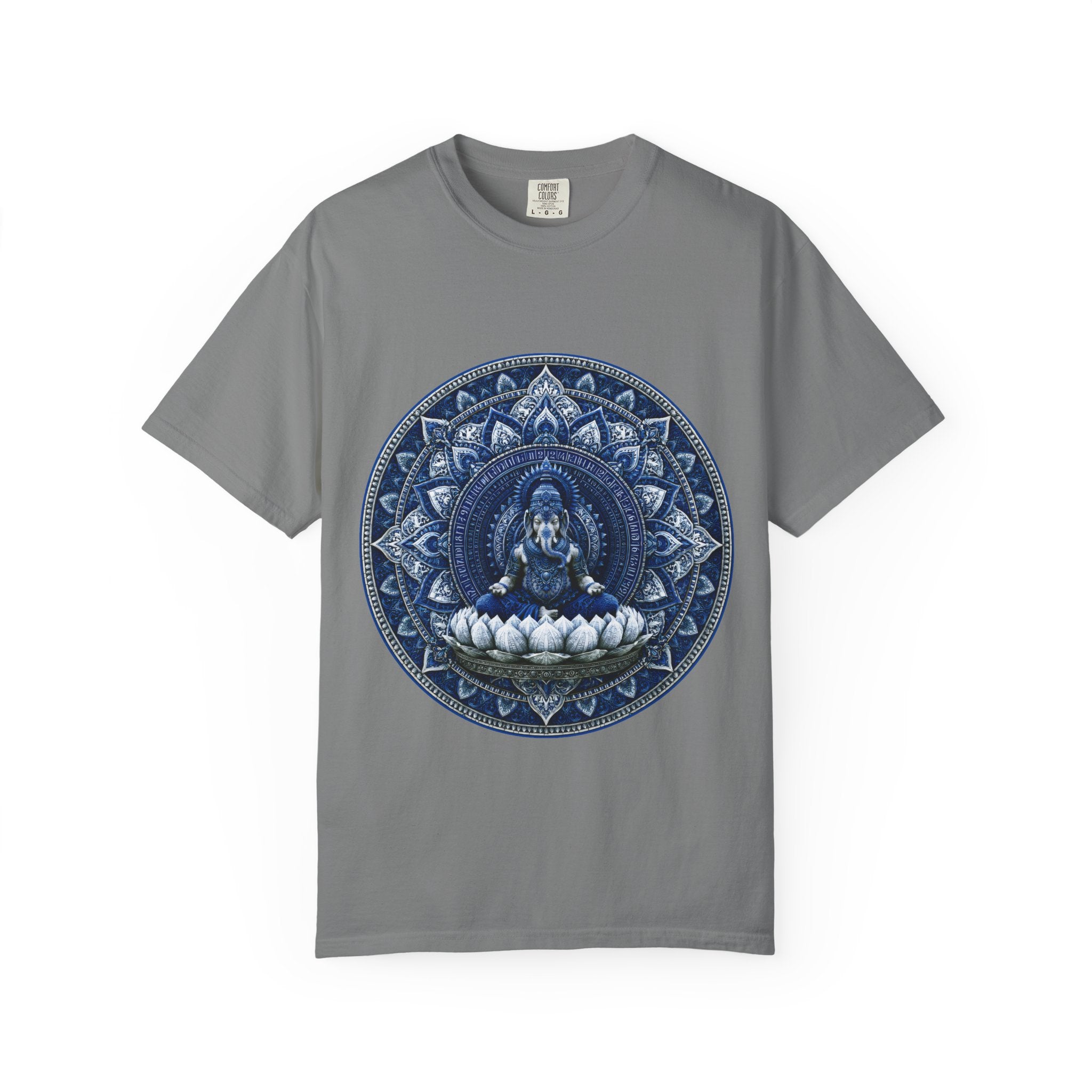 Lotus Mandala T-Shirt — Blue Ganesh Yoga Tee