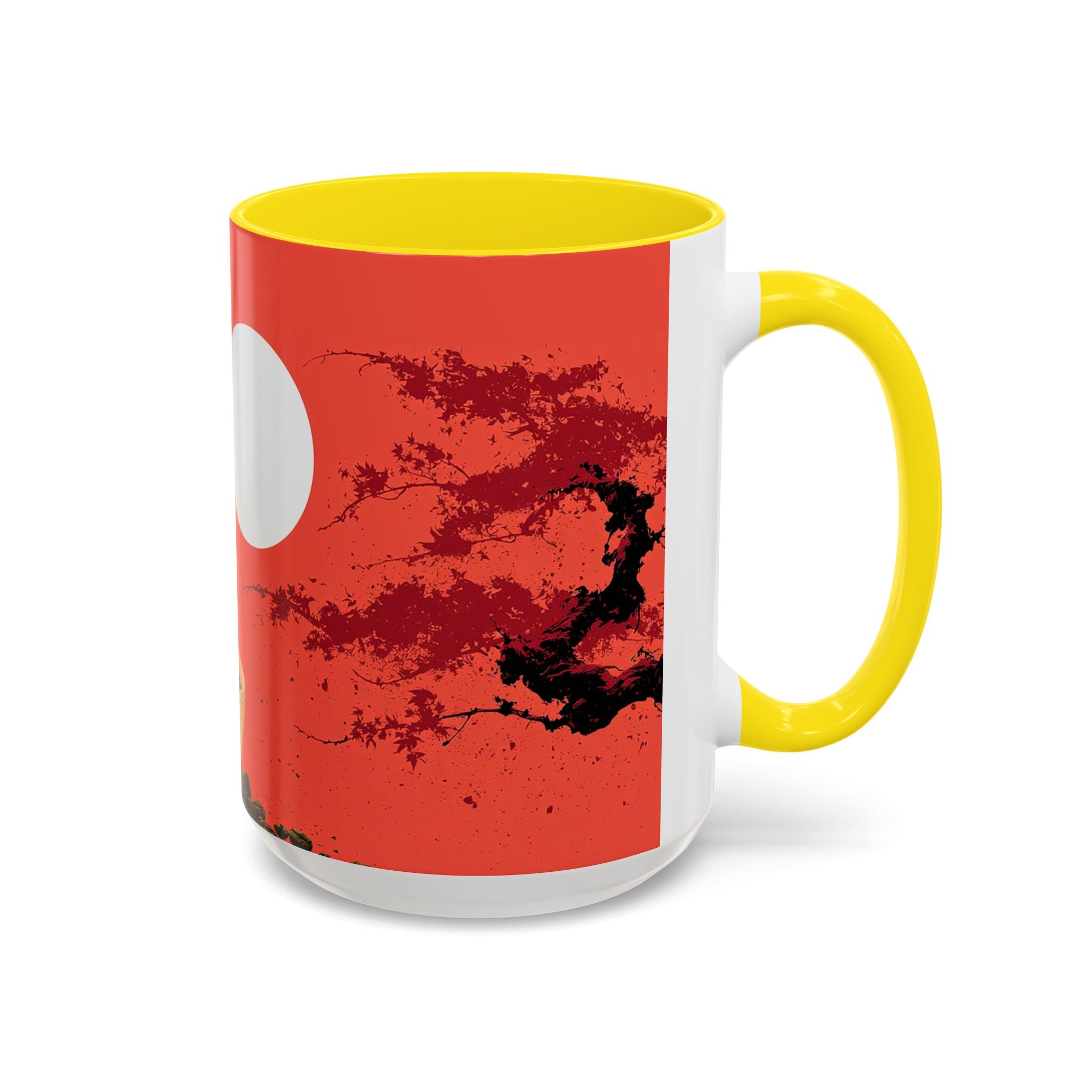 Red Coffee Mug - "Yeah, yeah, yeah ... First Coffee" Vintage Steam Design (11/15oz)