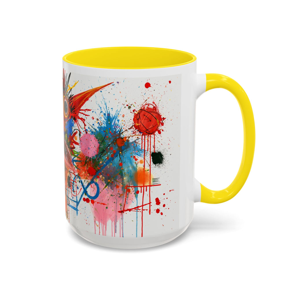 Colorful Abstract Monster Coffee Mug — Vibrant Art Accent Mug (11/15 oz)