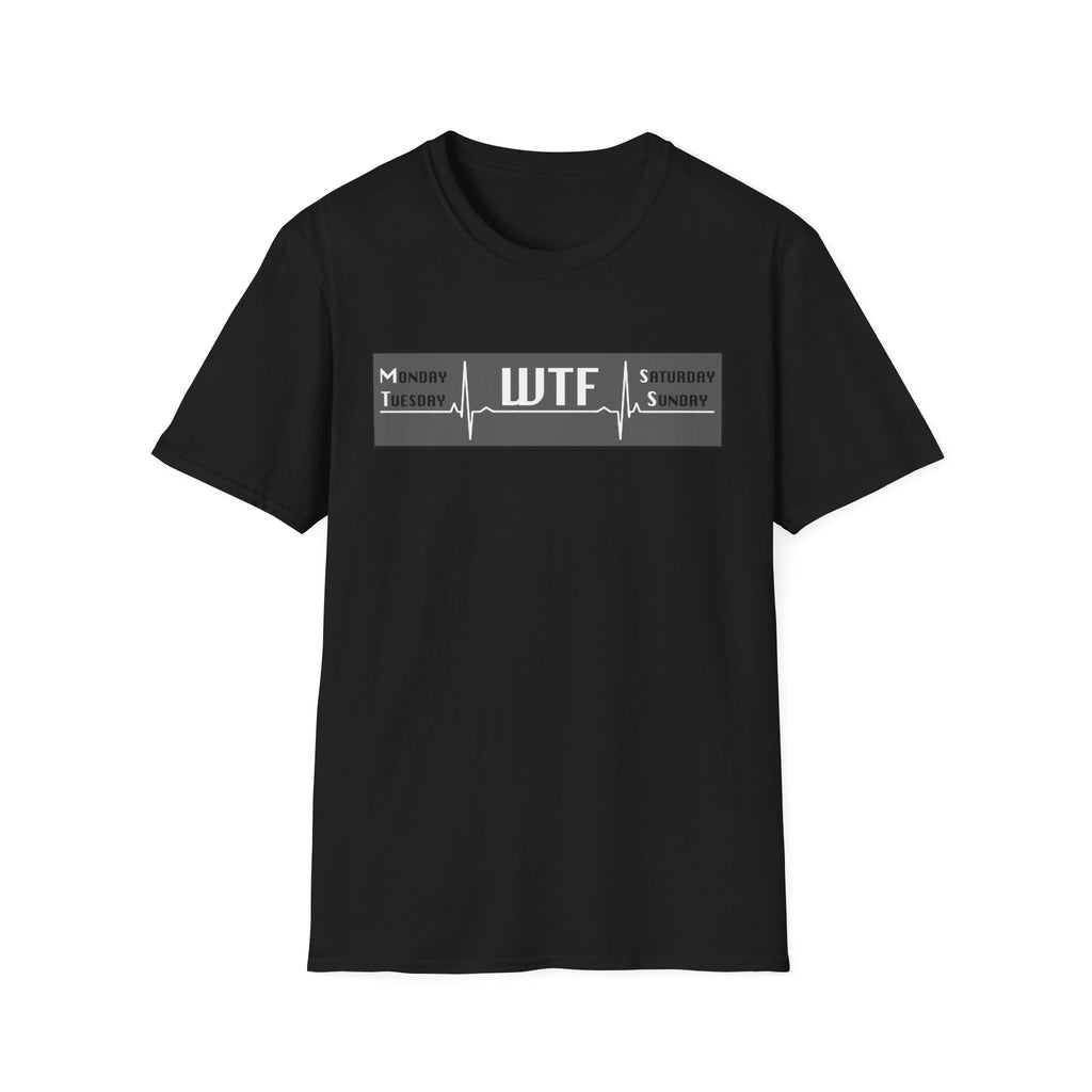 T-Shirt — WTF Weekday Pulse Graphic Tee (Monday–Sunday)