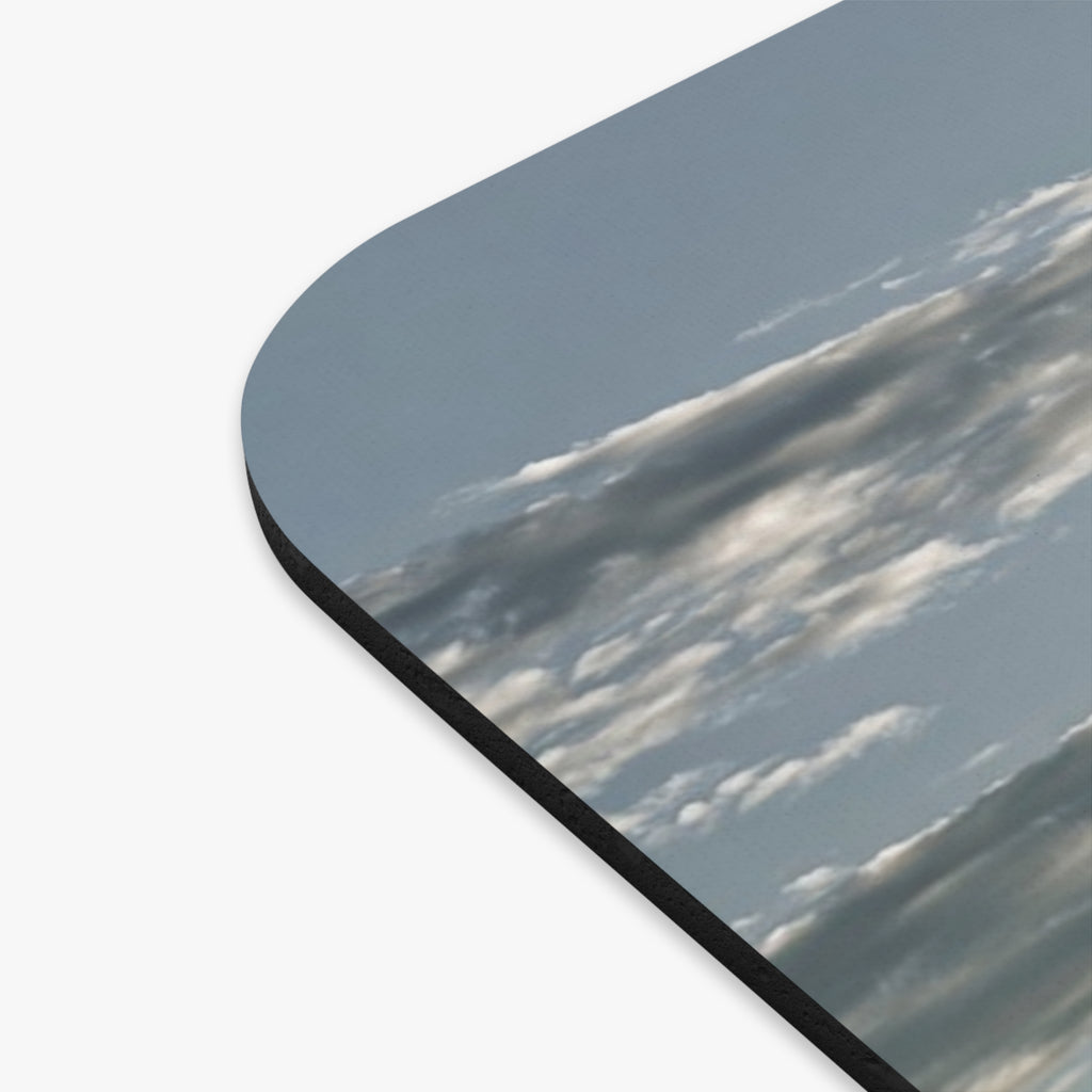 Fantasy Cityscape Mouse Pad — Surreal Dome Moon Reflection