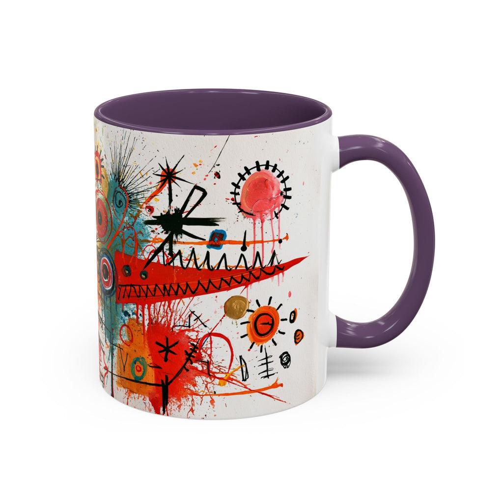 Abstract Monster Art Coffee Mug — Colorful Graffiti-Style Accent Mug (11/15oz)