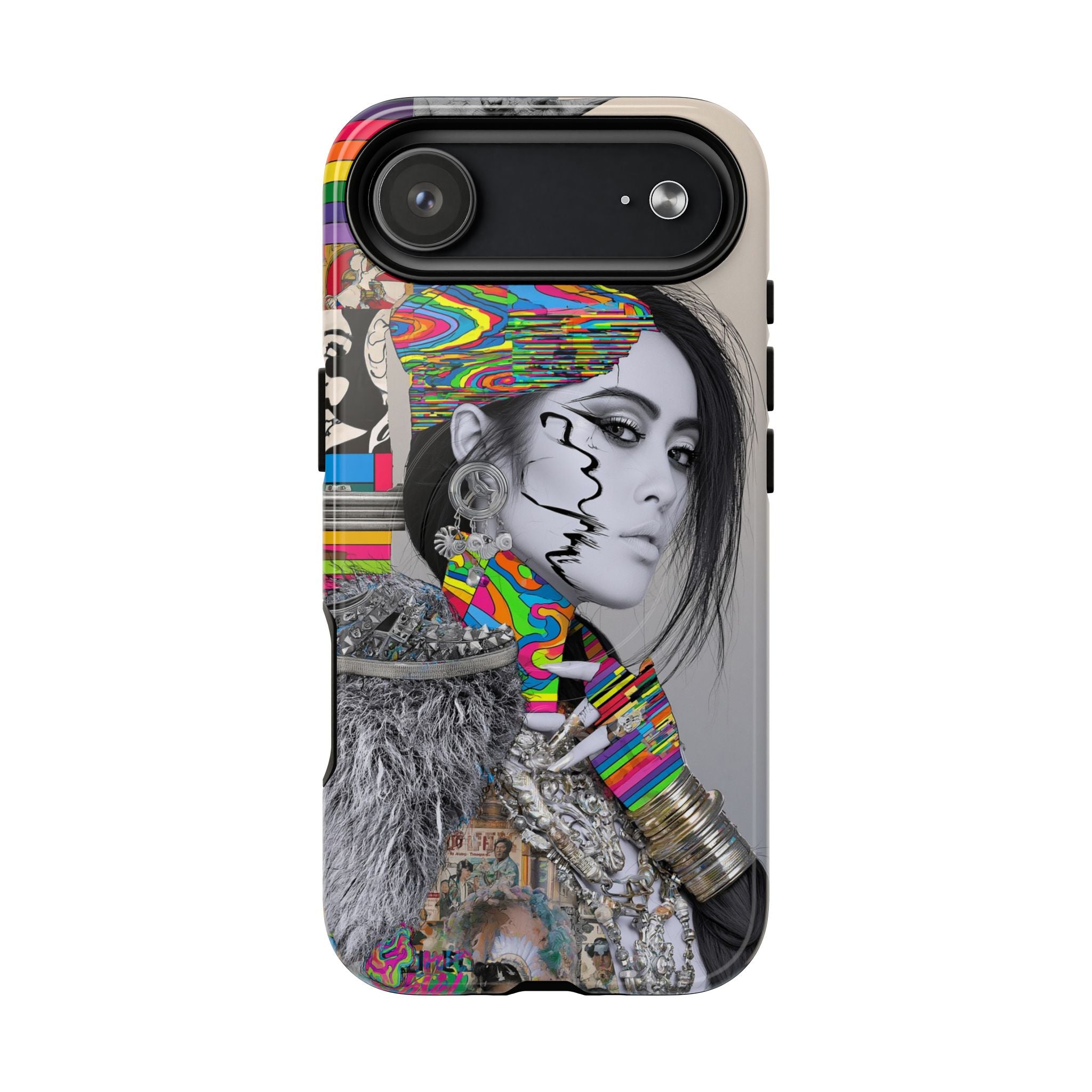 Phone Case - Colorful Glitch Portrait Tough Magnetic Case