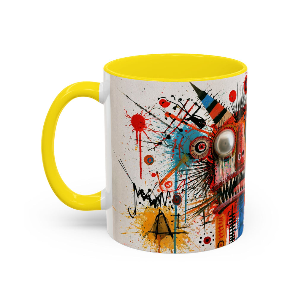 Abstract Monster Art Coffee Mug — Colorful Graffiti-Style Accent Mug (11/15oz)