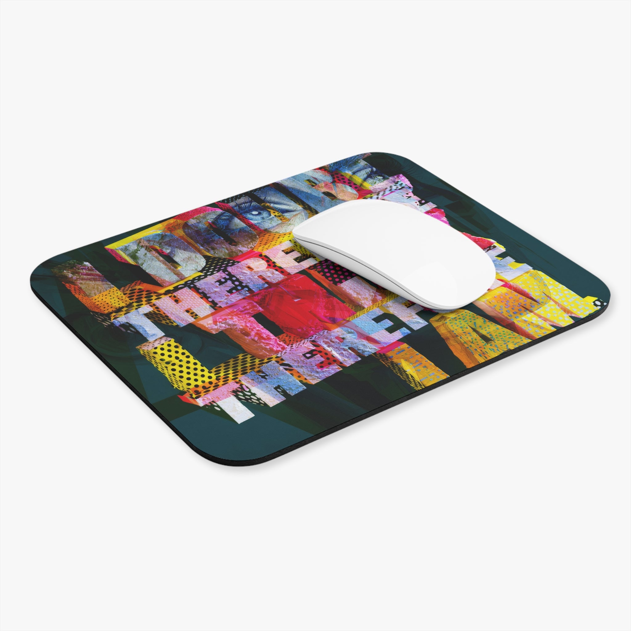 Inspirational 'Therefore I Think, Therefore I Am' Rectangle Mouse Pad