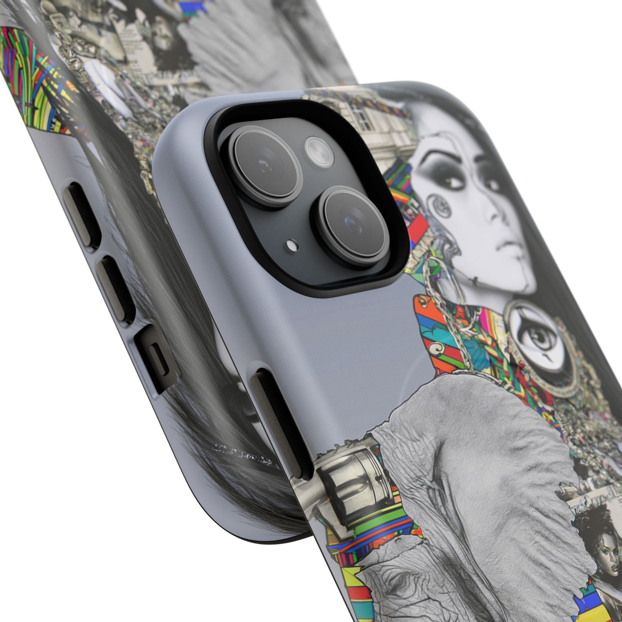 Artistic Elephant Collage Phone Case — Tough Magnetic Protective Cover