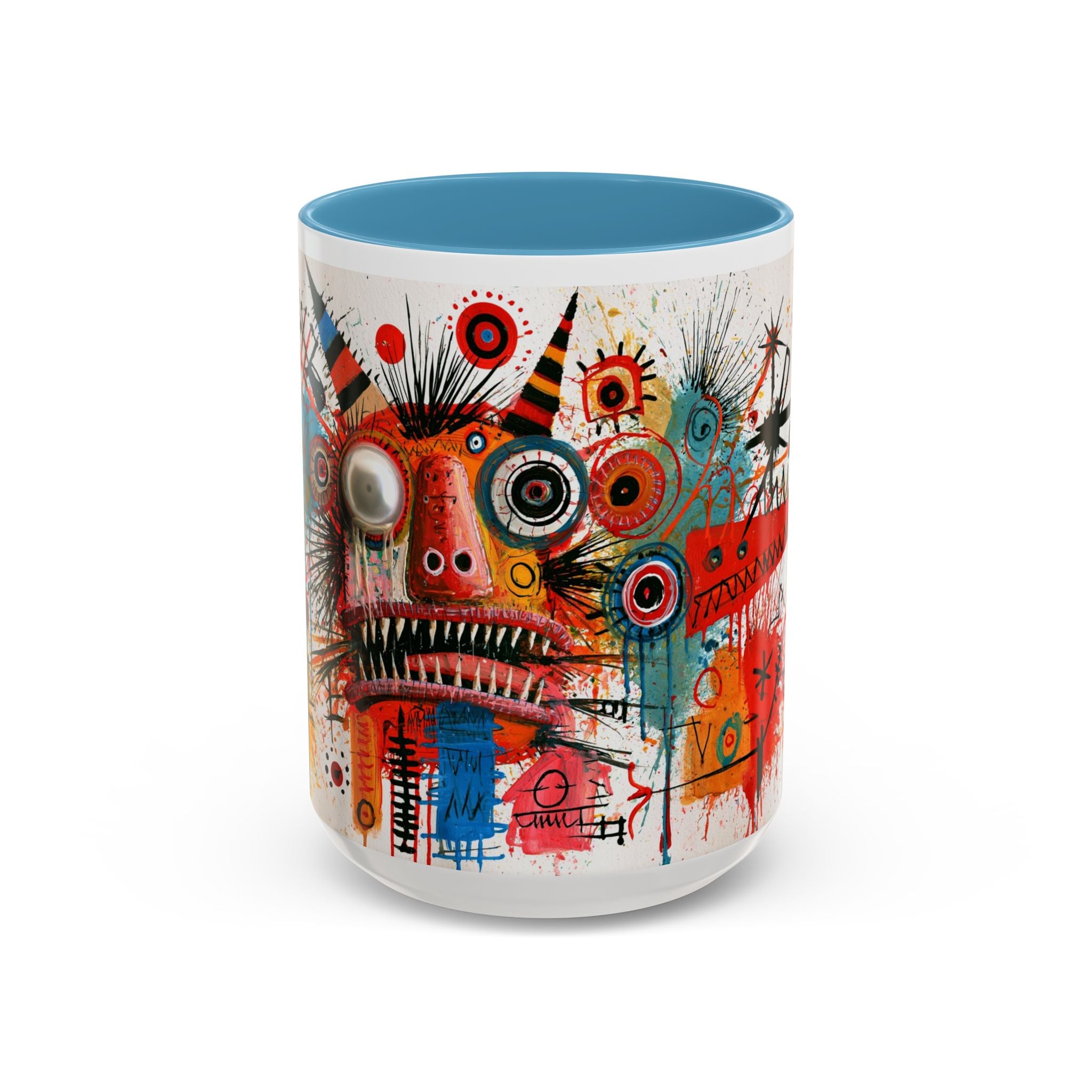 Abstract Monster Art Coffee Mug — Colorful Graffiti-Style Accent Mug (11/15oz)