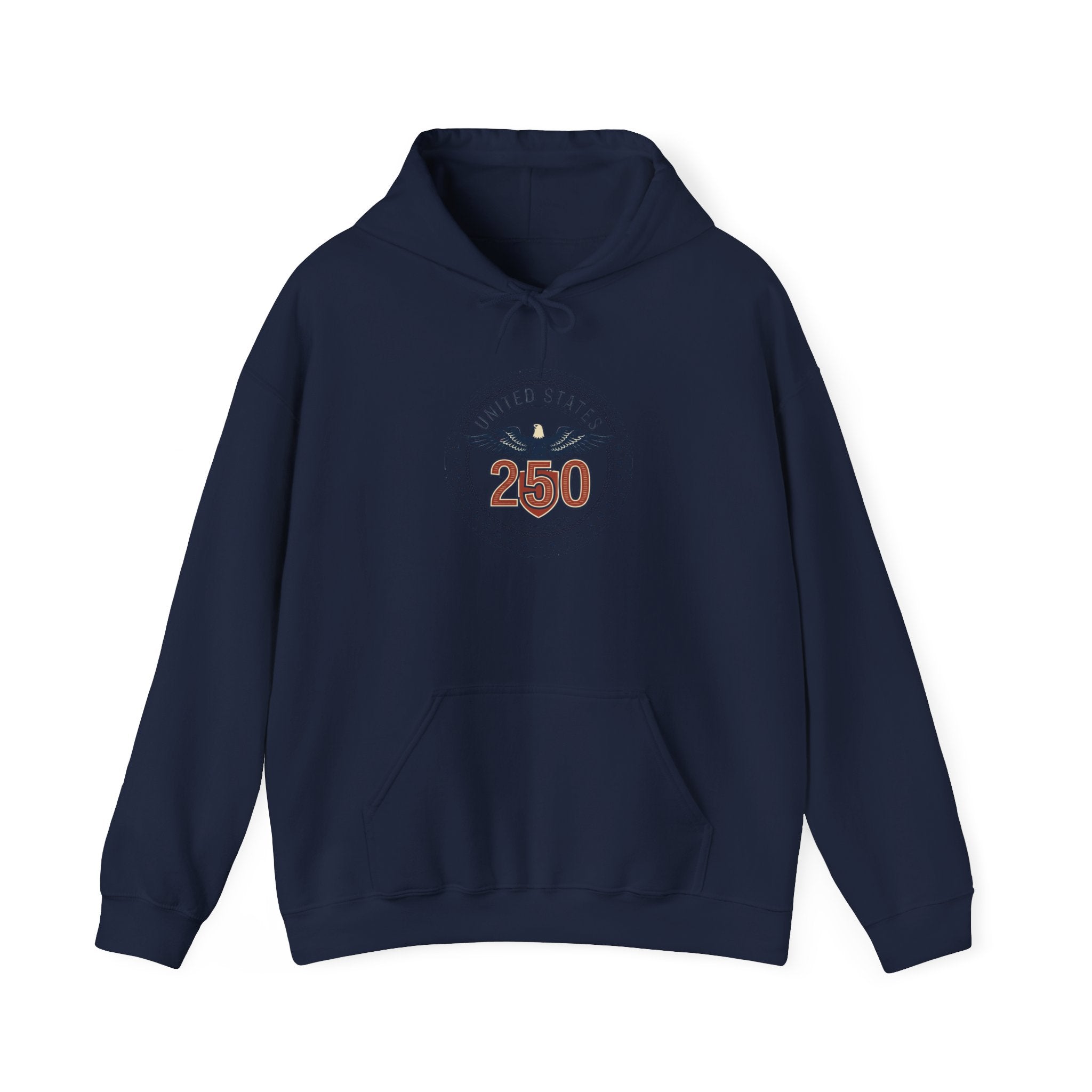 250 Years Patriotic Seal Hoodie | 4th of July Anniversary, USA Bicentennial Style