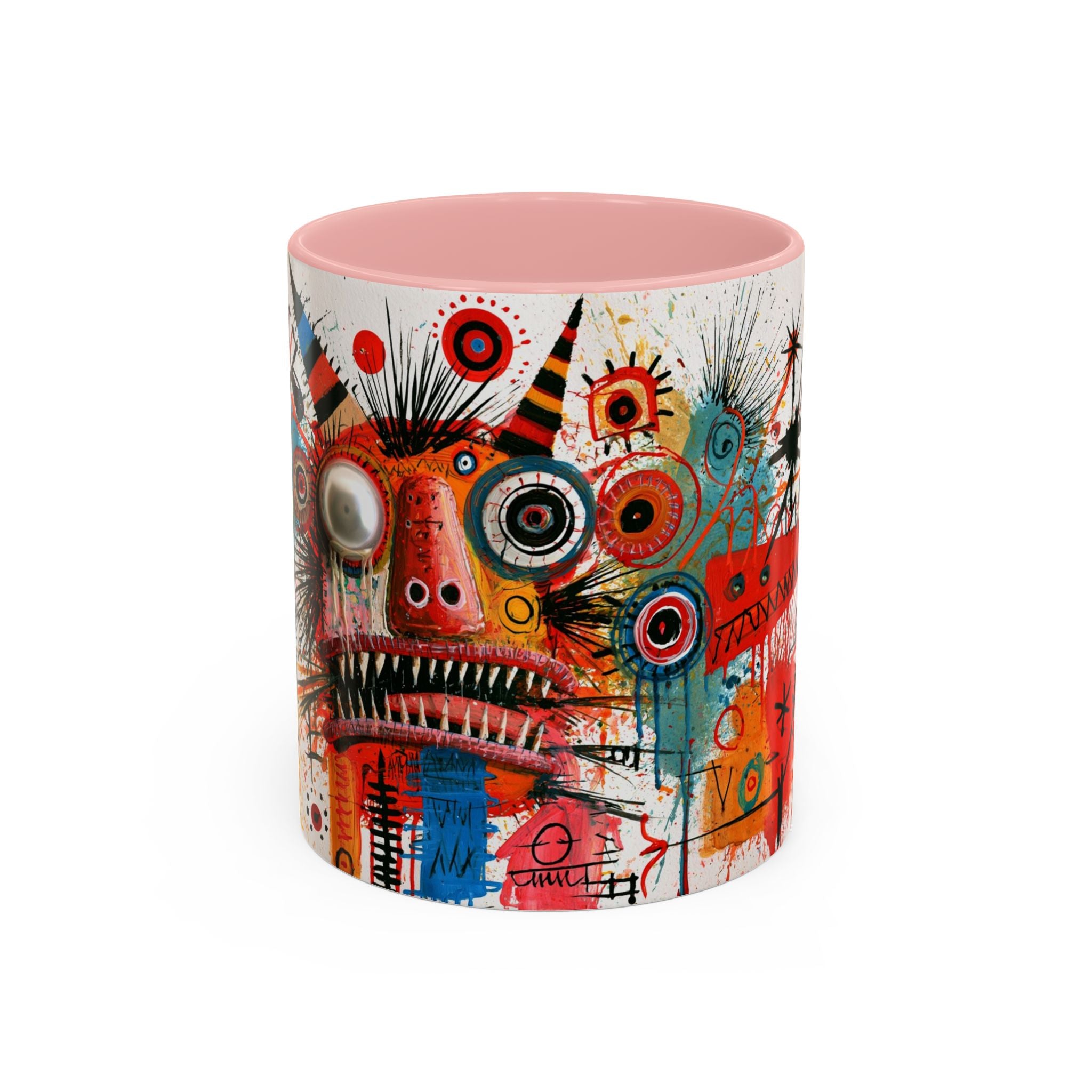 Abstract Monster Art Coffee Mug — Colorful Graffiti-Style Accent Mug (11/15oz)