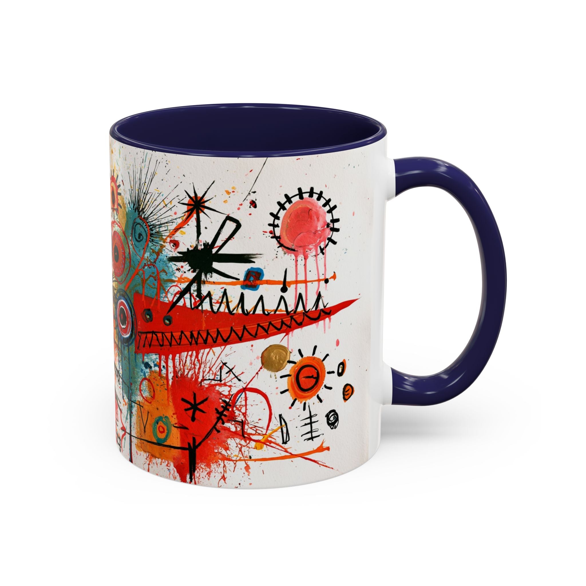 Abstract Monster Art Coffee Mug — Colorful Graffiti-Style Accent Mug (11/15oz)
