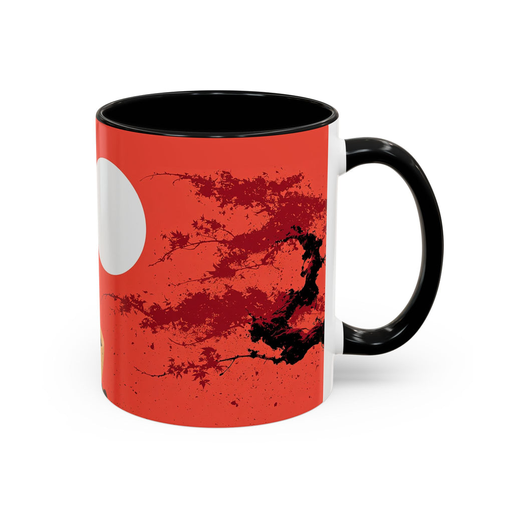 Red Coffee Mug - "Yeah, yeah, yeah ... First Coffee" Vintage Steam Design (11/15oz)