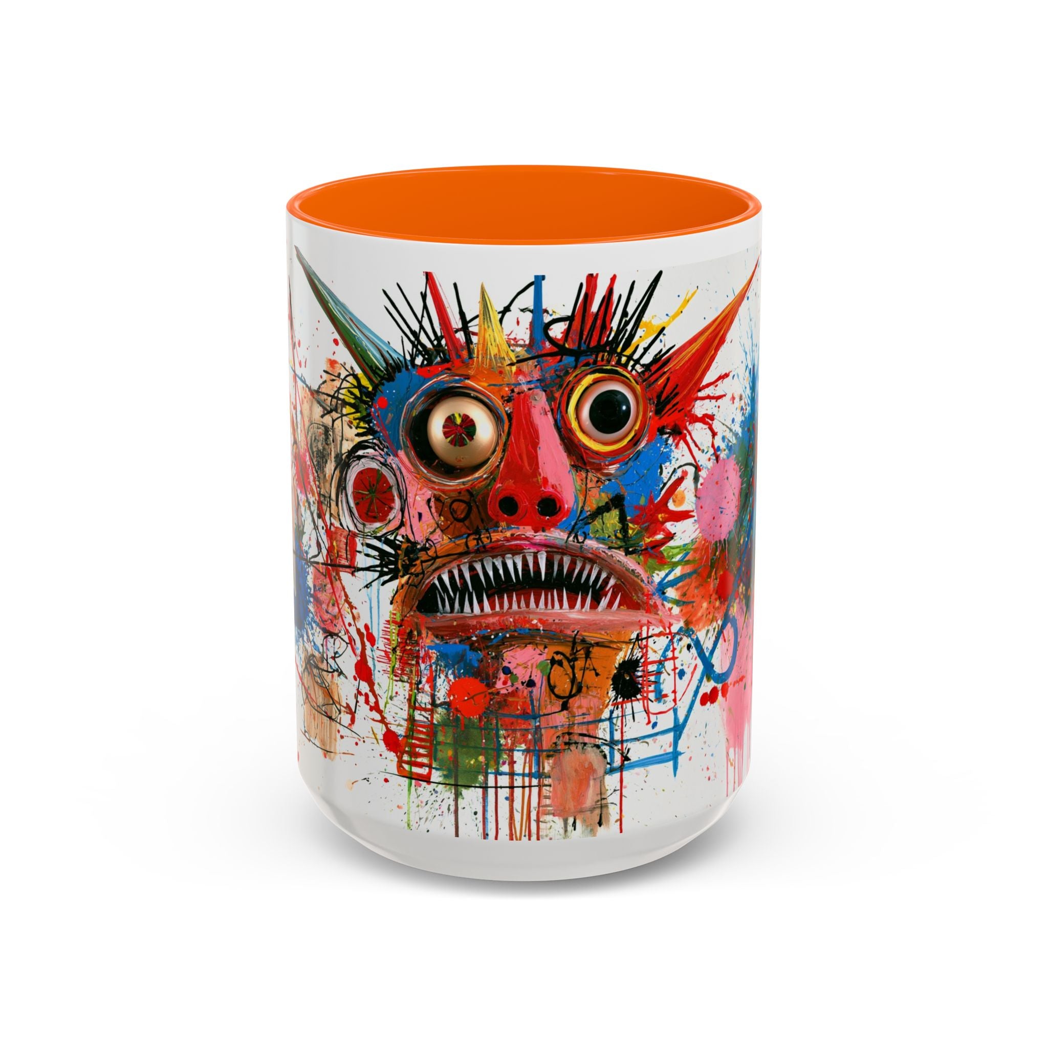 Colorful Abstract Monster Coffee Mug — Vibrant Art Accent Mug (11/15 oz)