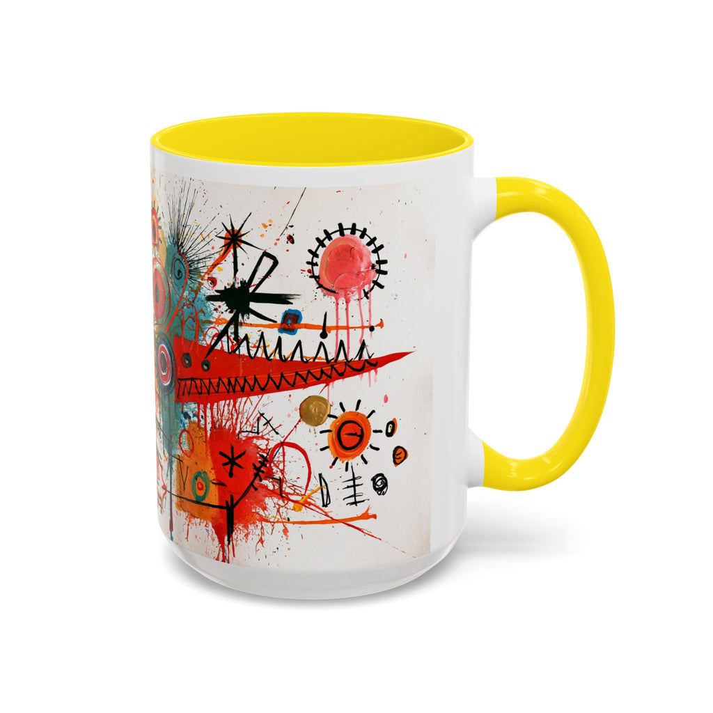 Abstract Monster Art Coffee Mug — Colorful Graffiti-Style Accent Mug (11/15oz)