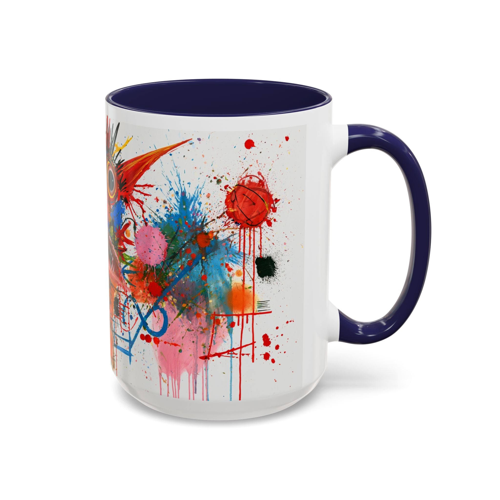 Colorful Abstract Monster Coffee Mug — Vibrant Art Accent Mug (11/15 oz)
