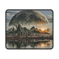 Fantasy Moonrise Gaming Mouse Pad — Sci‑Fi Cityscape Non‑Slip Desk Mat