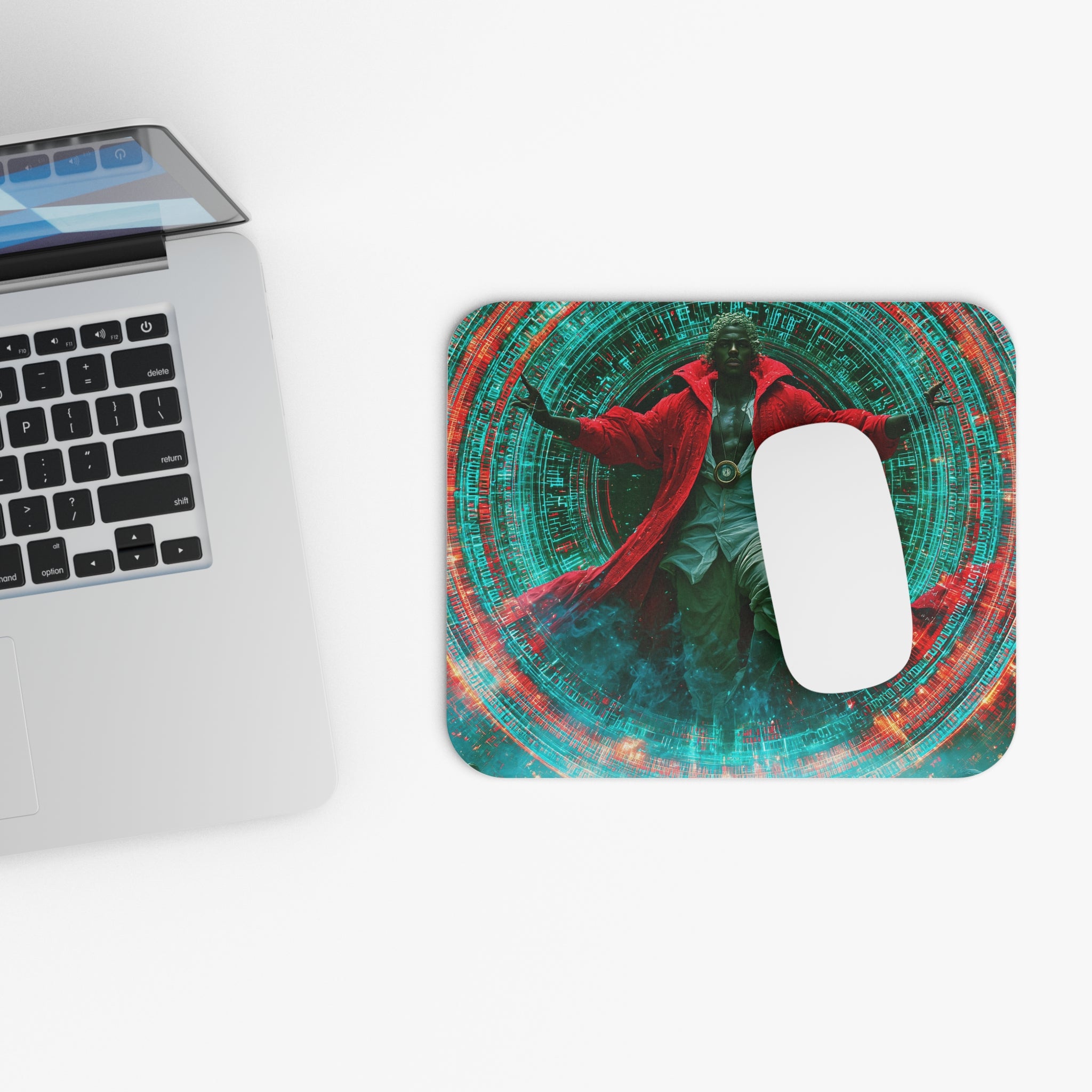 Mystic Portal Mouse Pad — Cosmic Sorcerer Gaming Desk Mat