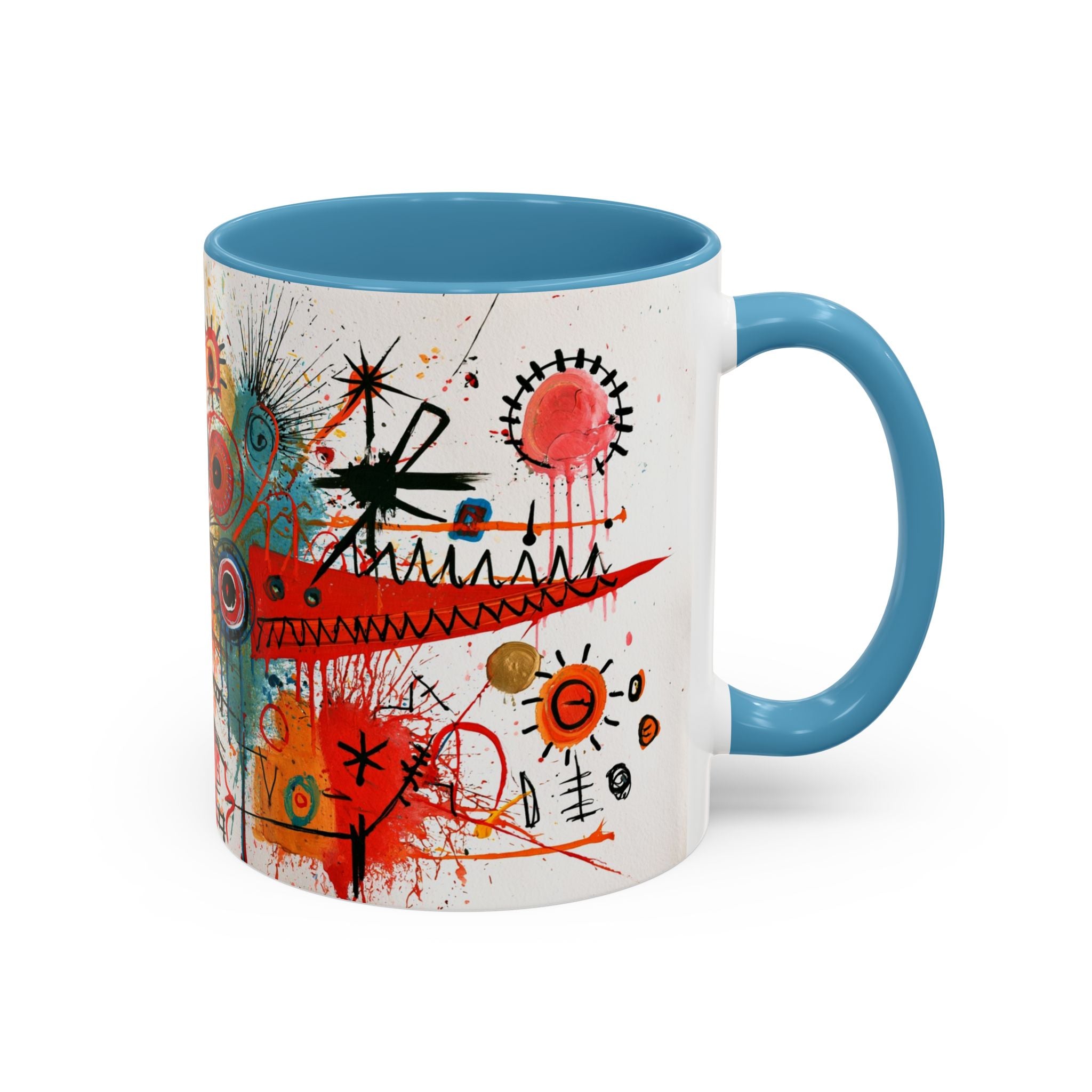 Abstract Monster Art Coffee Mug — Colorful Graffiti-Style Accent Mug (11/15oz)
