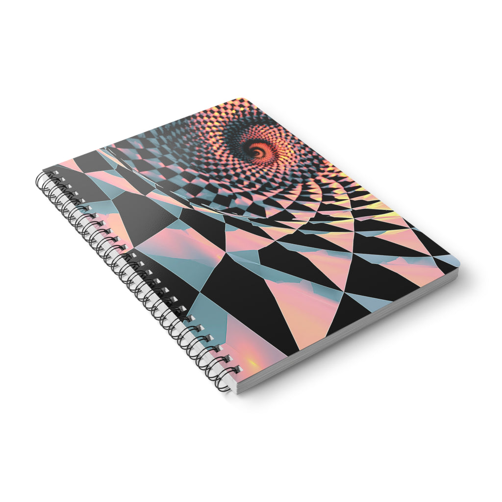 A5 Spiral Notebook — Psychedelic Spiral Geometric Cover