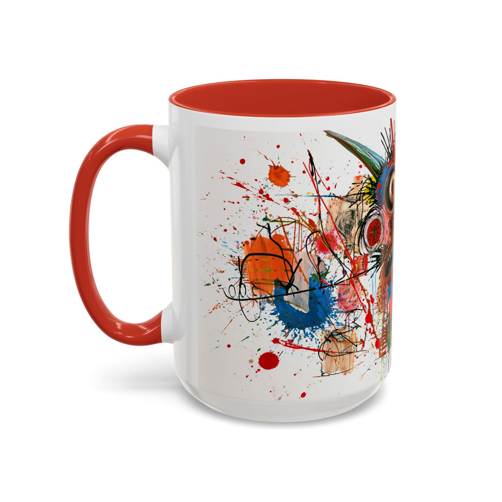 Colorful Abstract Monster Coffee Mug — Vibrant Art Accent Mug (11/15 oz)