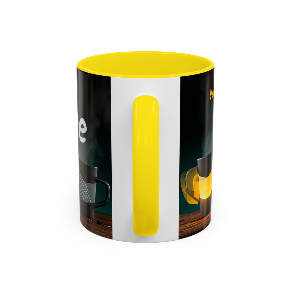 Coffee Mug — "Yeah, yeah, yeah...But First Coffee" Accent Ceramic Mug (11/15oz)
