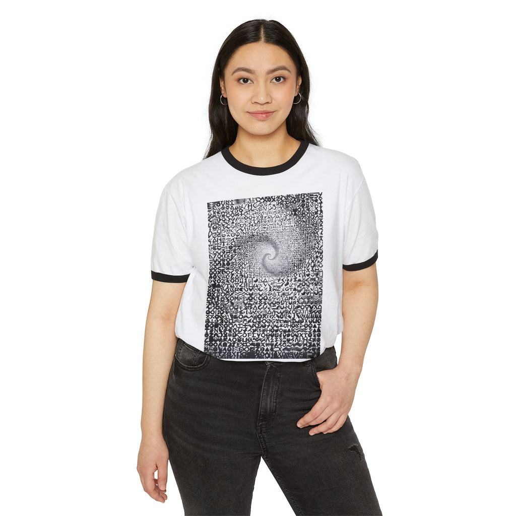 Spiral Galaxy Graphic Ringer T-Shirt
