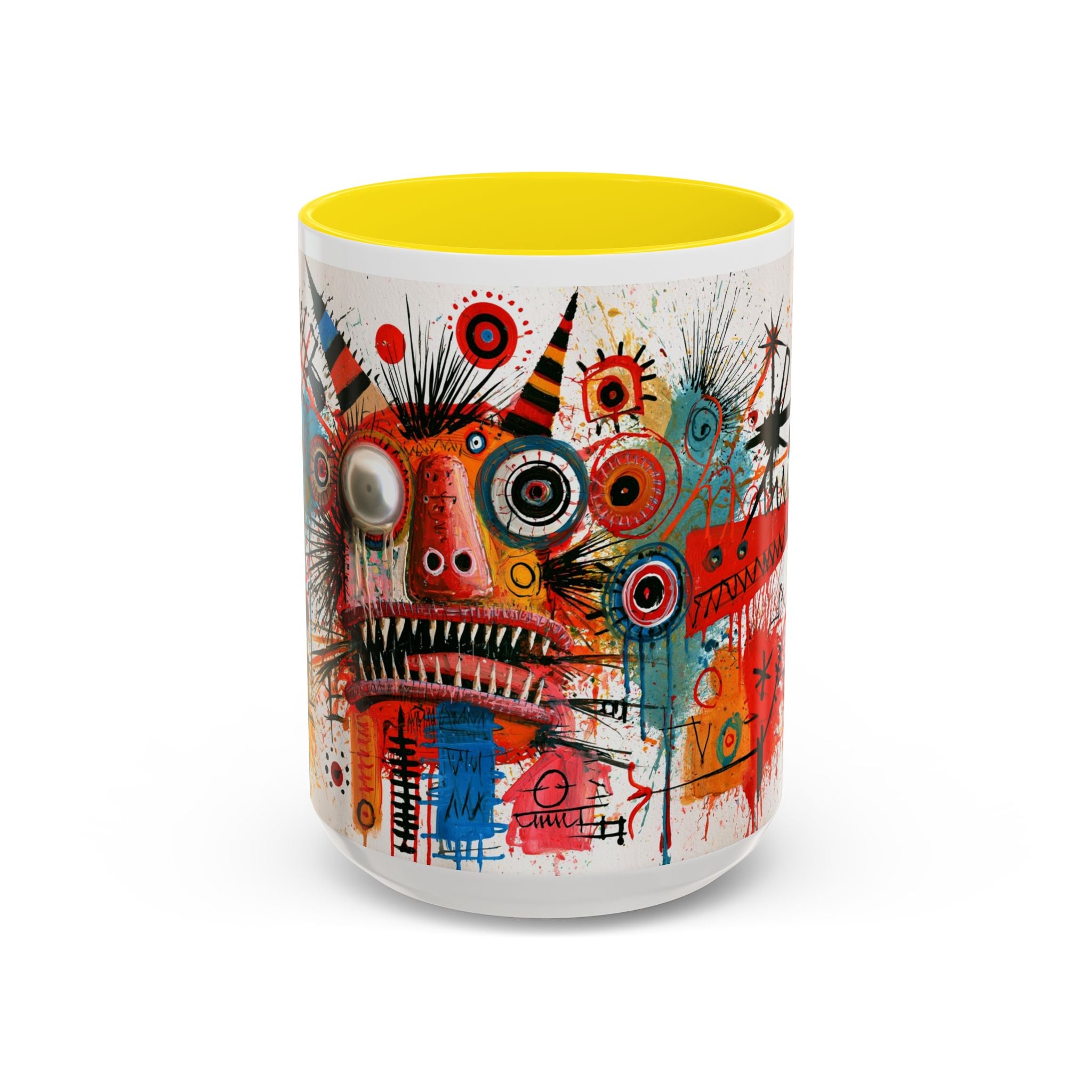 Abstract Monster Art Coffee Mug — Colorful Graffiti-Style Accent Mug (11/15oz)