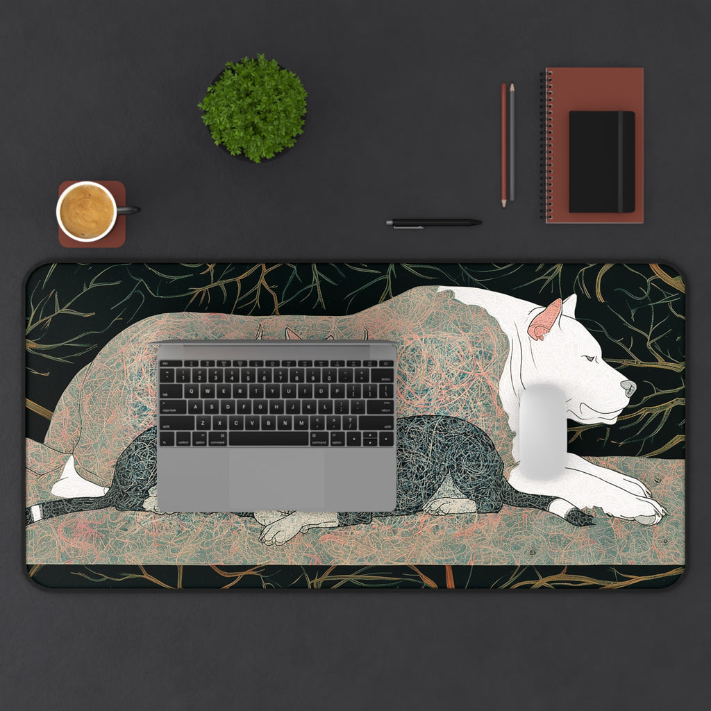 Dog Family Desk Mat — Artistic Sleeping Dogs Mouse Pad