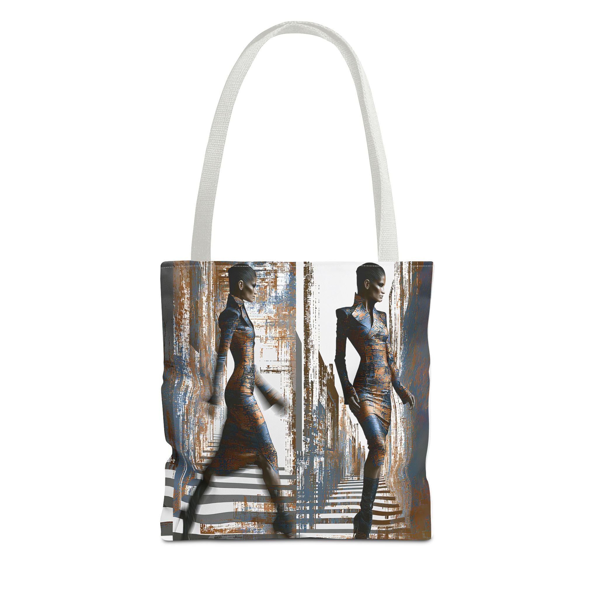 Fashion Photo Art Tote Bag — Stylish Urban Model Print AOP