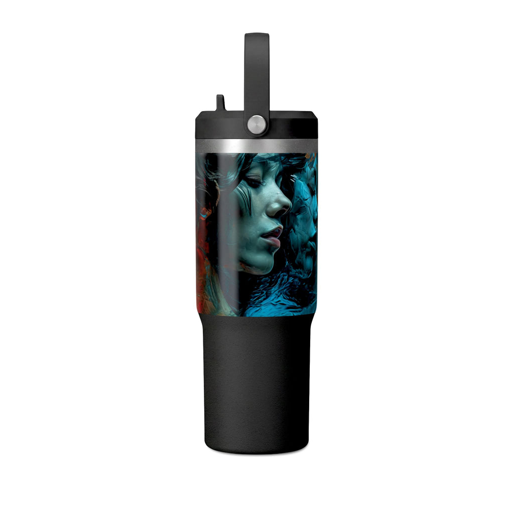 Artistic Portrait 32oz Nomad Tumbler – Double Exposure Face Travel Mug