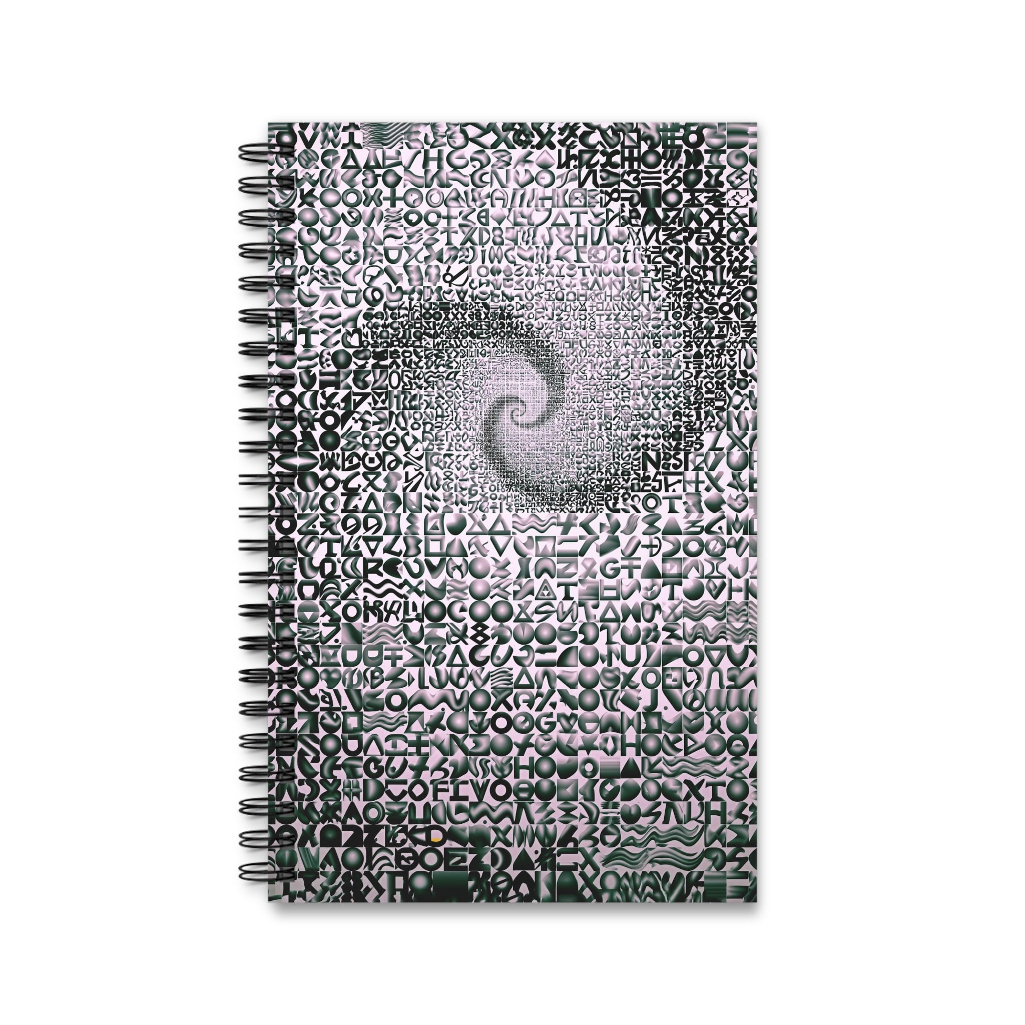 Spiral Notebook — Psychedelic Letter Swirl Spiral Journal