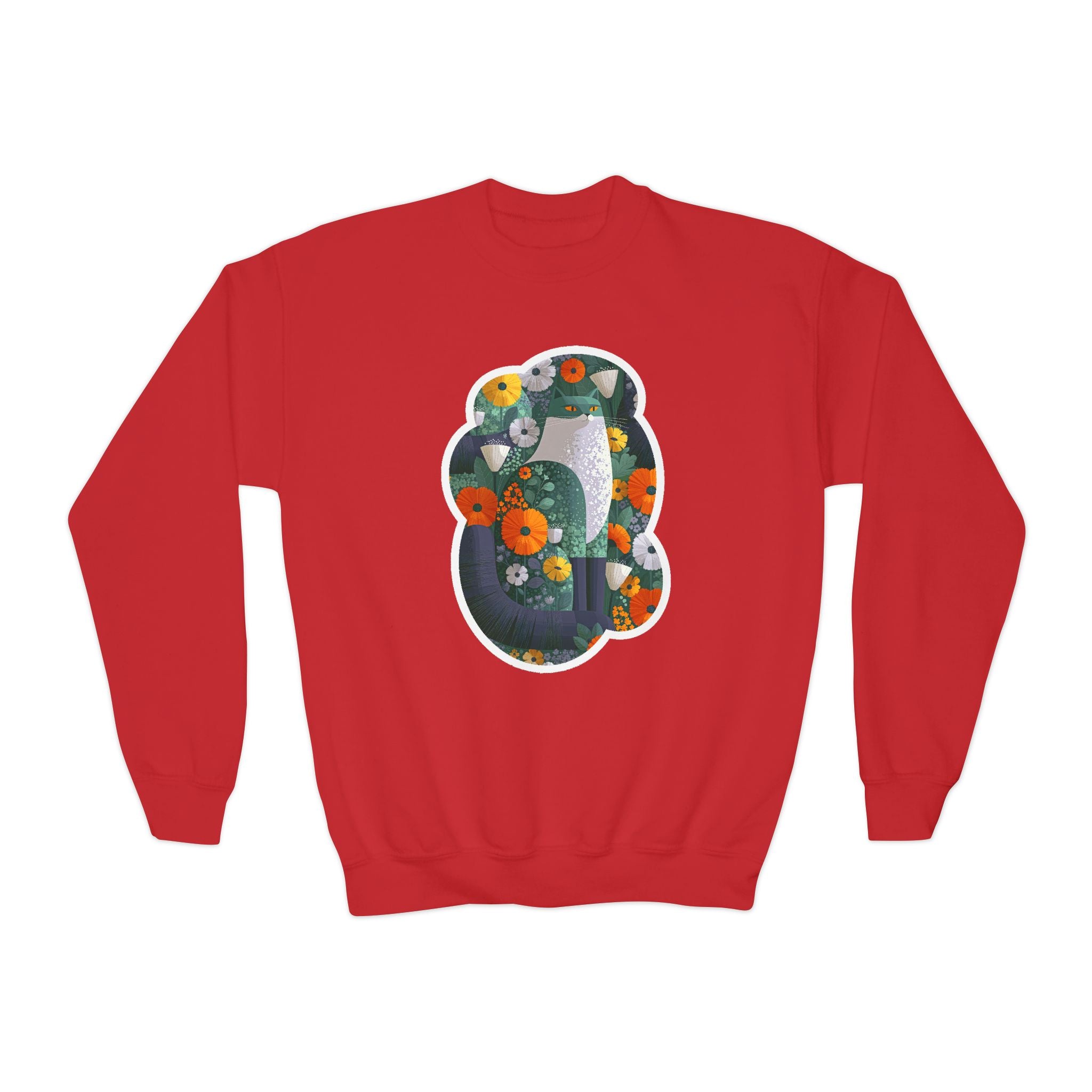 Youth Sweatshirt — Floral Number 8 Crewneck
