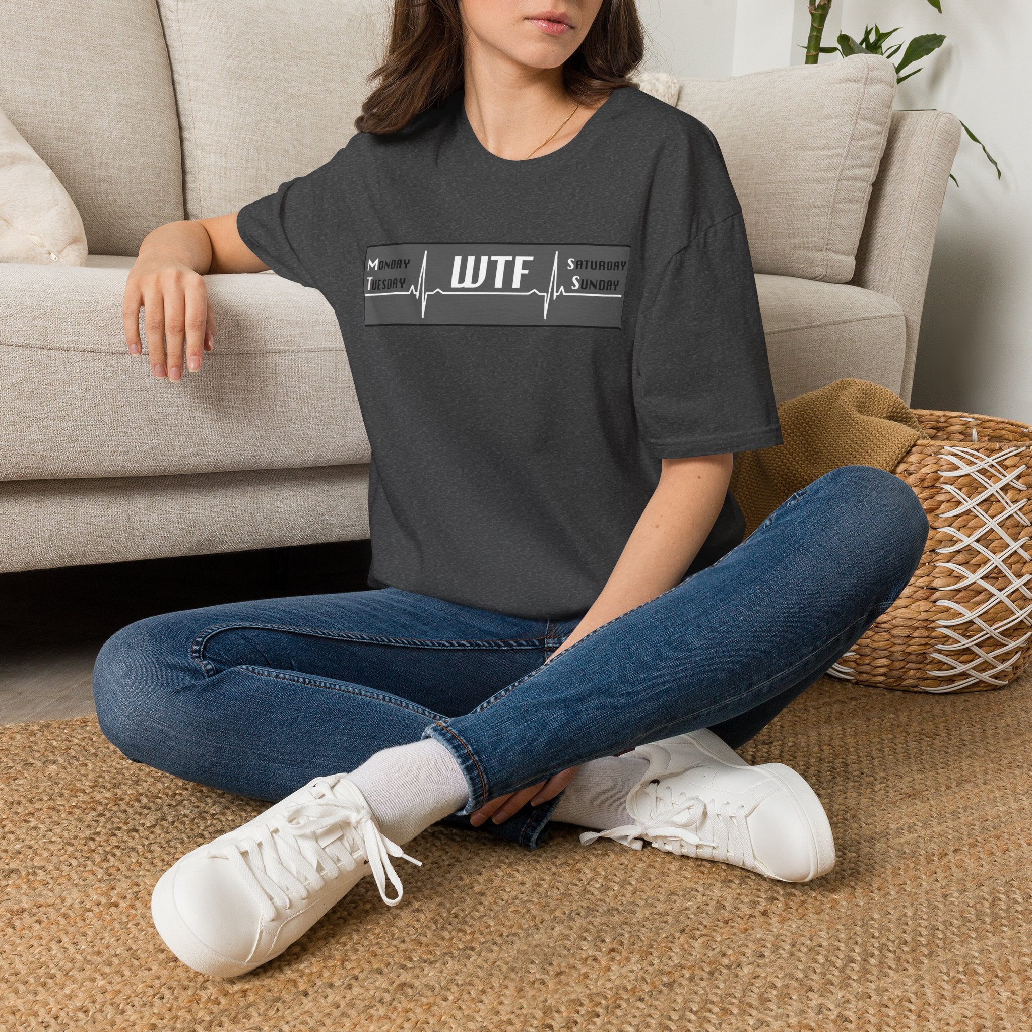 T-Shirt — WTF Weekday Pulse Graphic Tee (Monday–Sunday)
