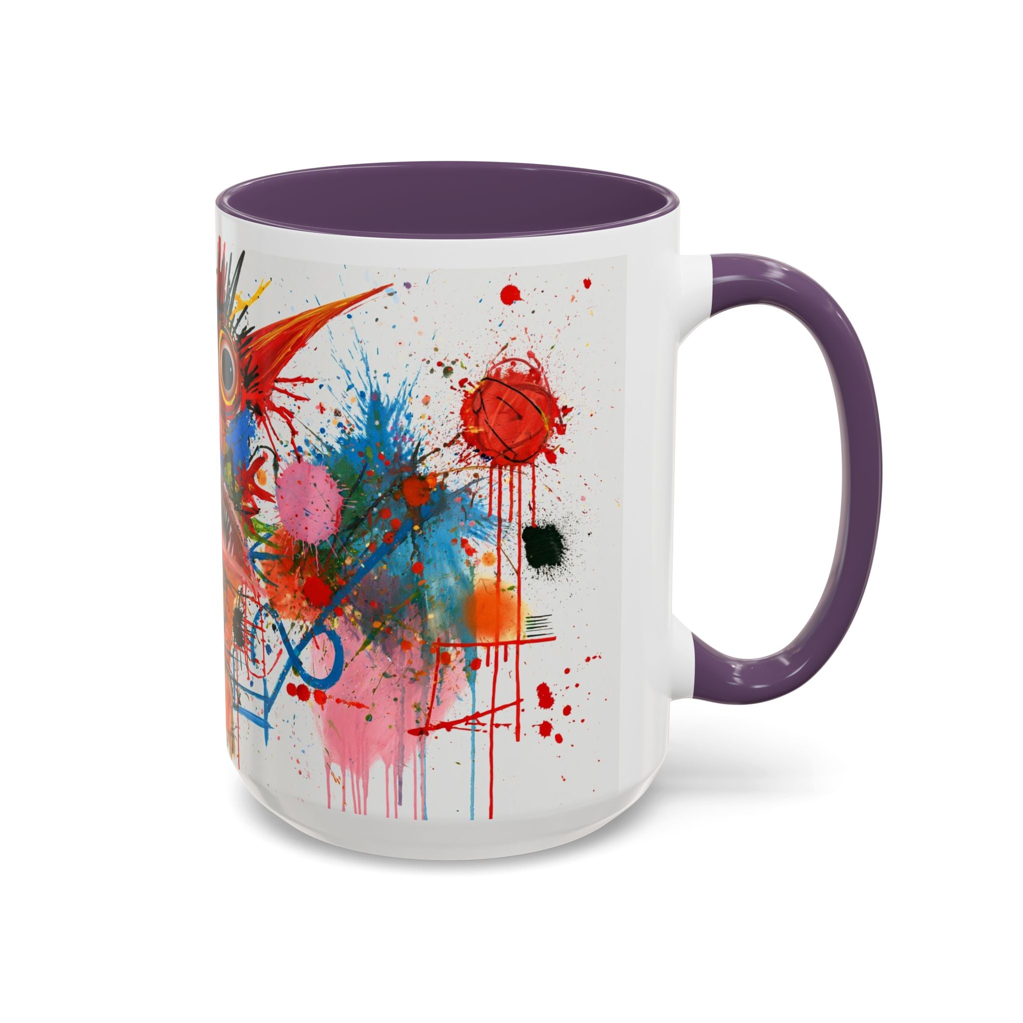 Colorful Abstract Monster Coffee Mug — Vibrant Art Accent Mug (11/15 oz)