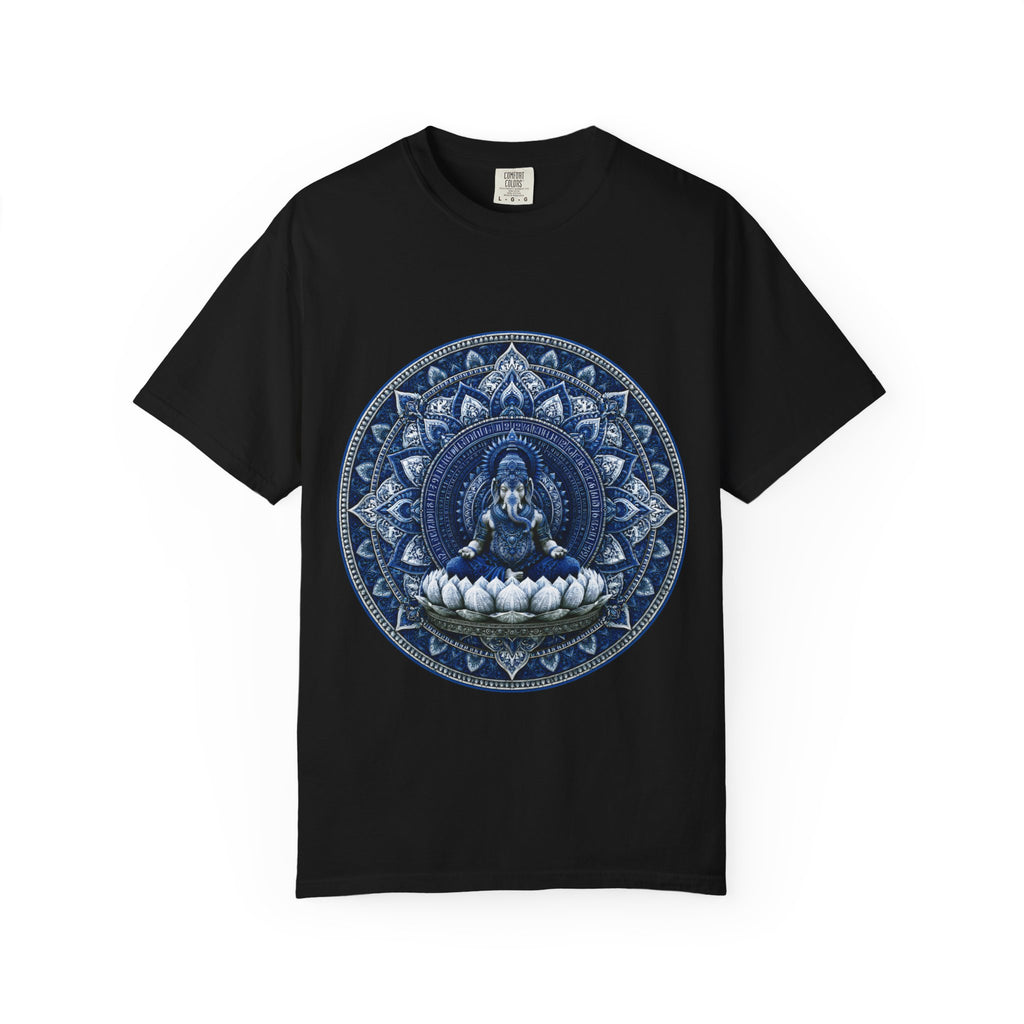 Lotus Mandala T-Shirt — Blue Ganesh Yoga Tee