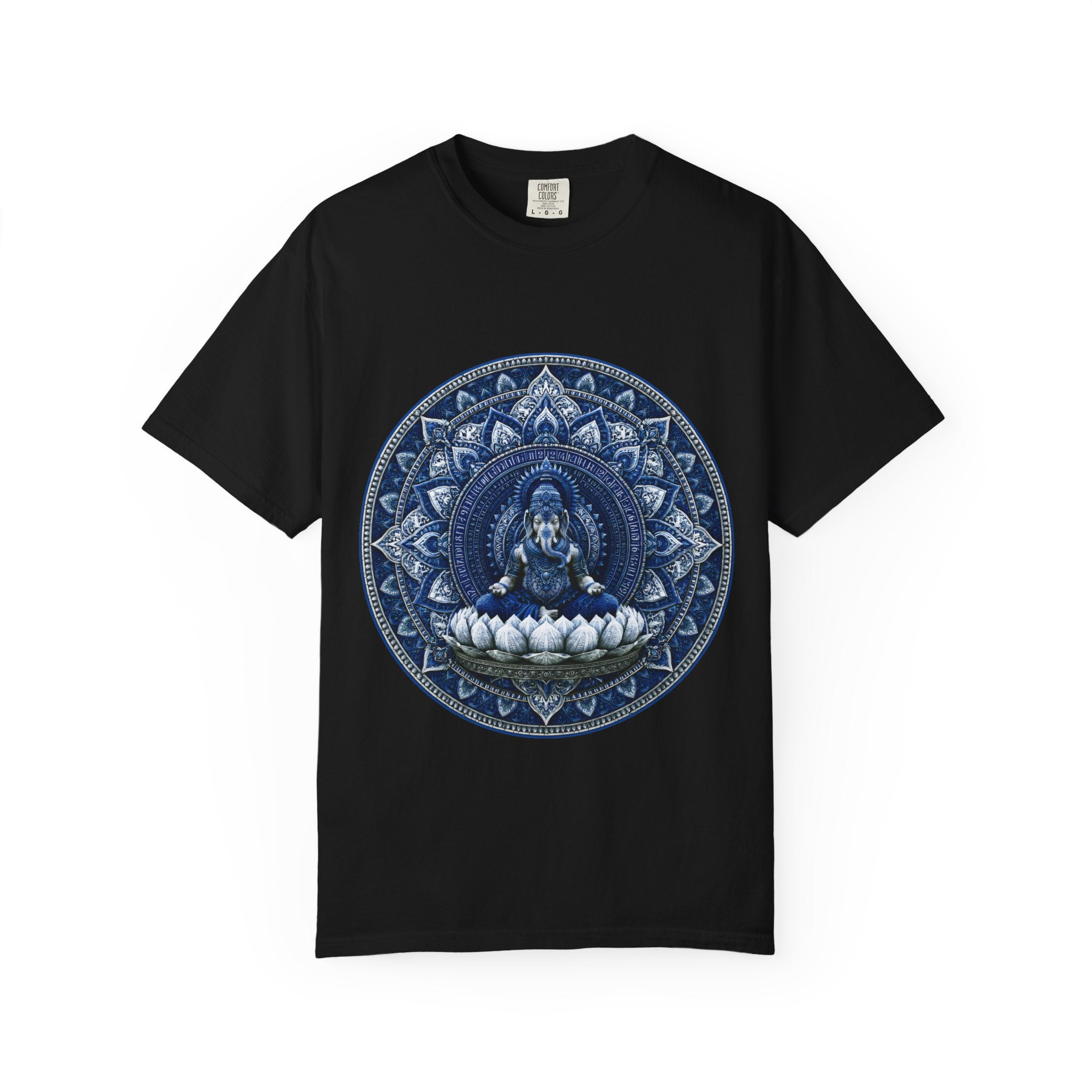 Lotus Mandala T-Shirt — Blue Ganesh Yoga Tee