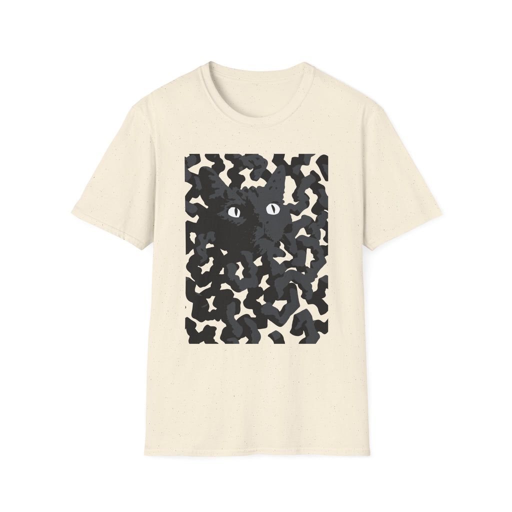 Black Cat Camouflage Graphic T‑Shirt