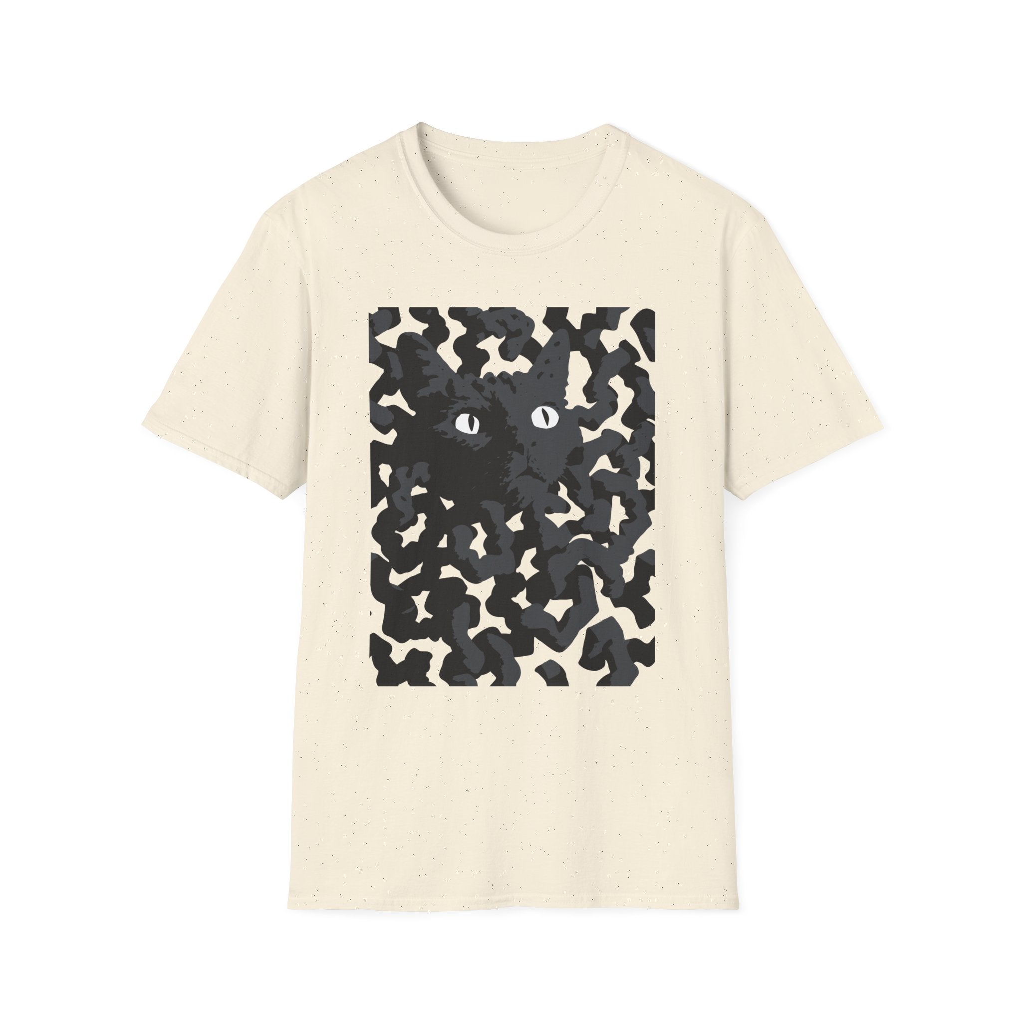 Black Cat Camouflage Graphic T‑Shirt