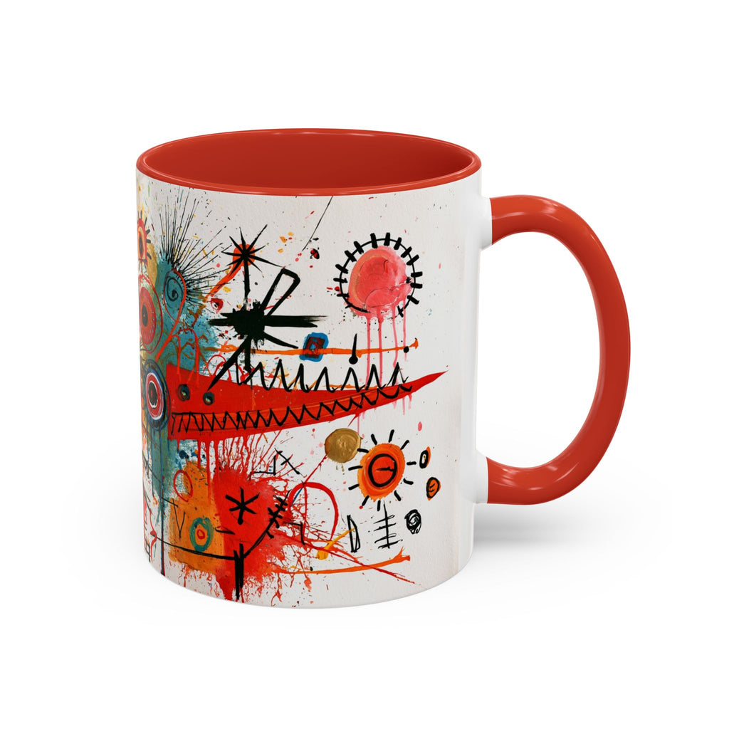 Abstract Monster Art Coffee Mug — Colorful Graffiti-Style Accent Mug (11/15oz)