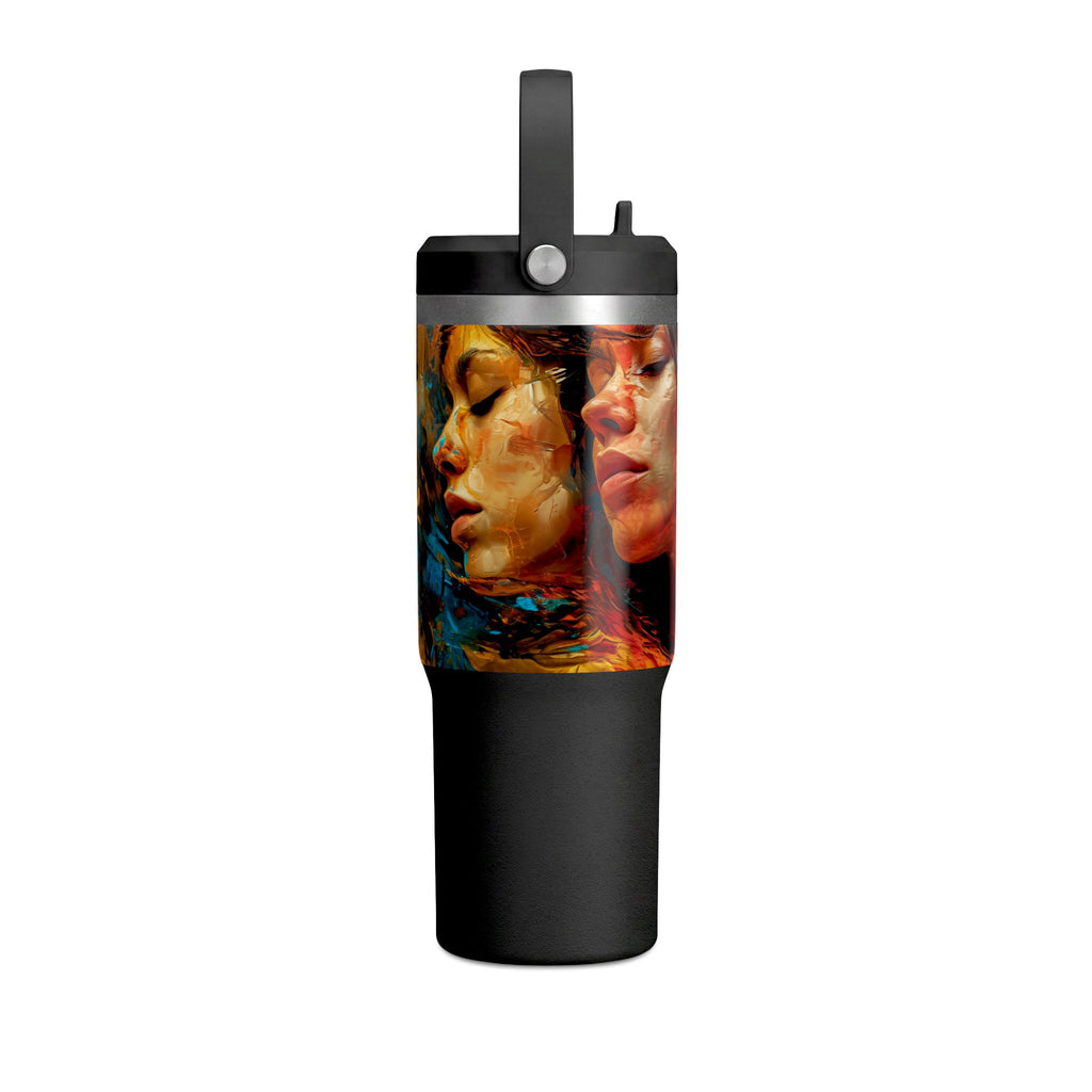Artistic Portrait 32oz Nomad Tumbler – Double Exposure Face Travel Mug