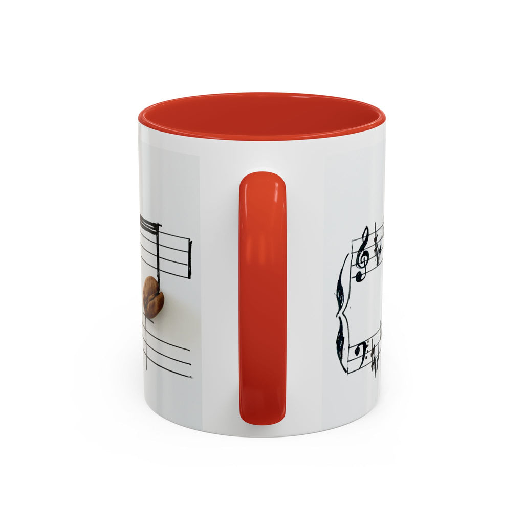 Coffee Lover Music Mug — "Love Coffee" Musical Notes Accent Mug (11/15 oz)