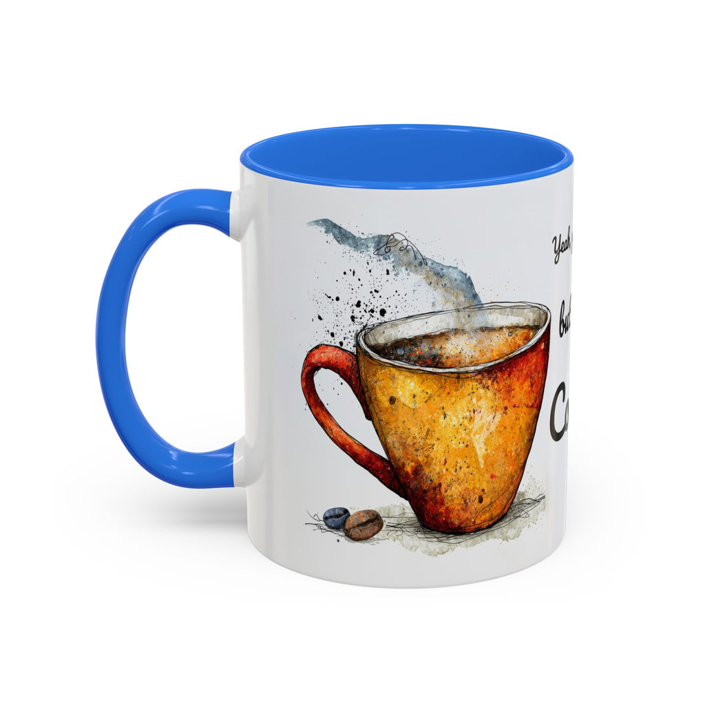 But First Coffee Ceramic Mug — Colorful Watercolor Coffee Cups (11oz & 15oz)