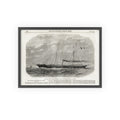 The New Yacht JEROME NAPOLEON, Built for Prince NAPOLEAN at Havre. Framed Vintage Ship Print Poster — Nautical Wall Art with Wooden Frame