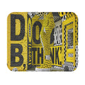 Do Both Bold Yellow & Black Dot Rectangle Mouse Pad — Graphic Desk Mat