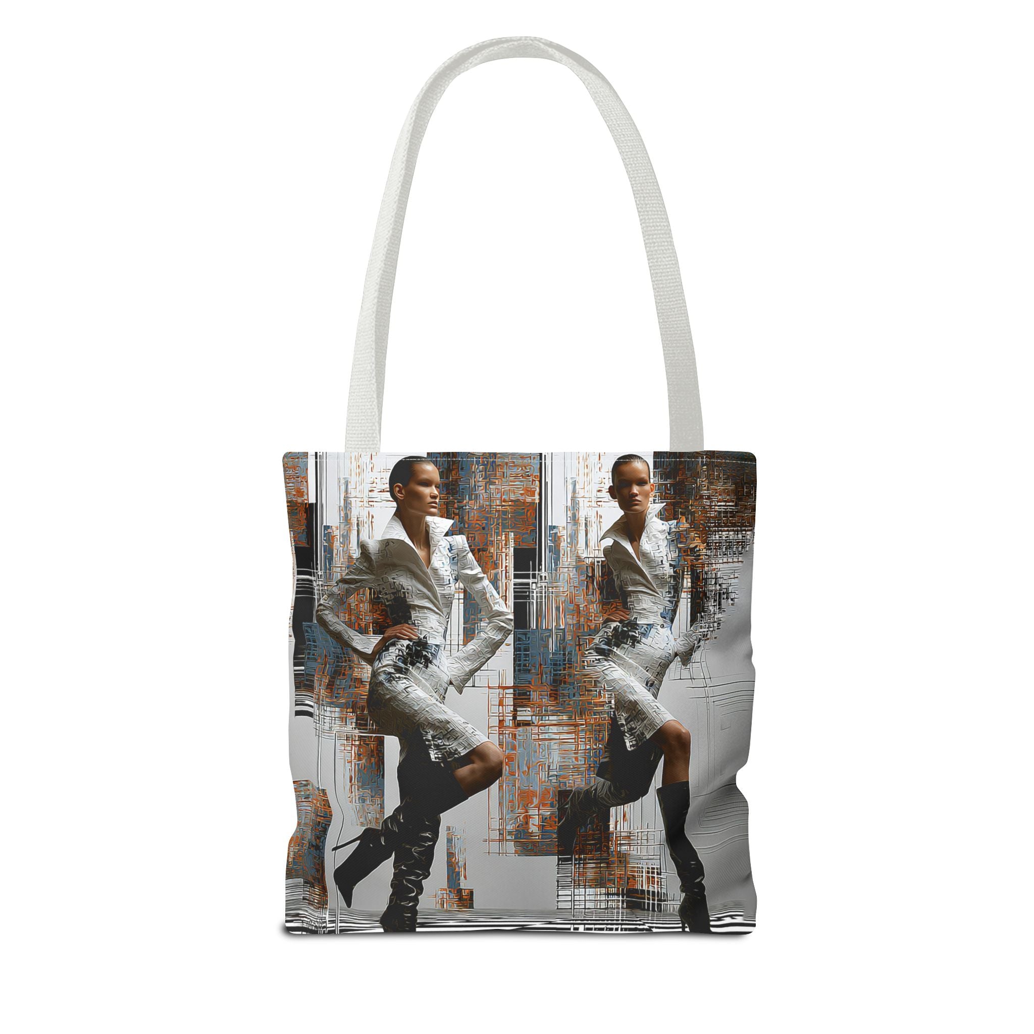 Fashion Photo Art Tote Bag — Stylish Urban Model Print AOP