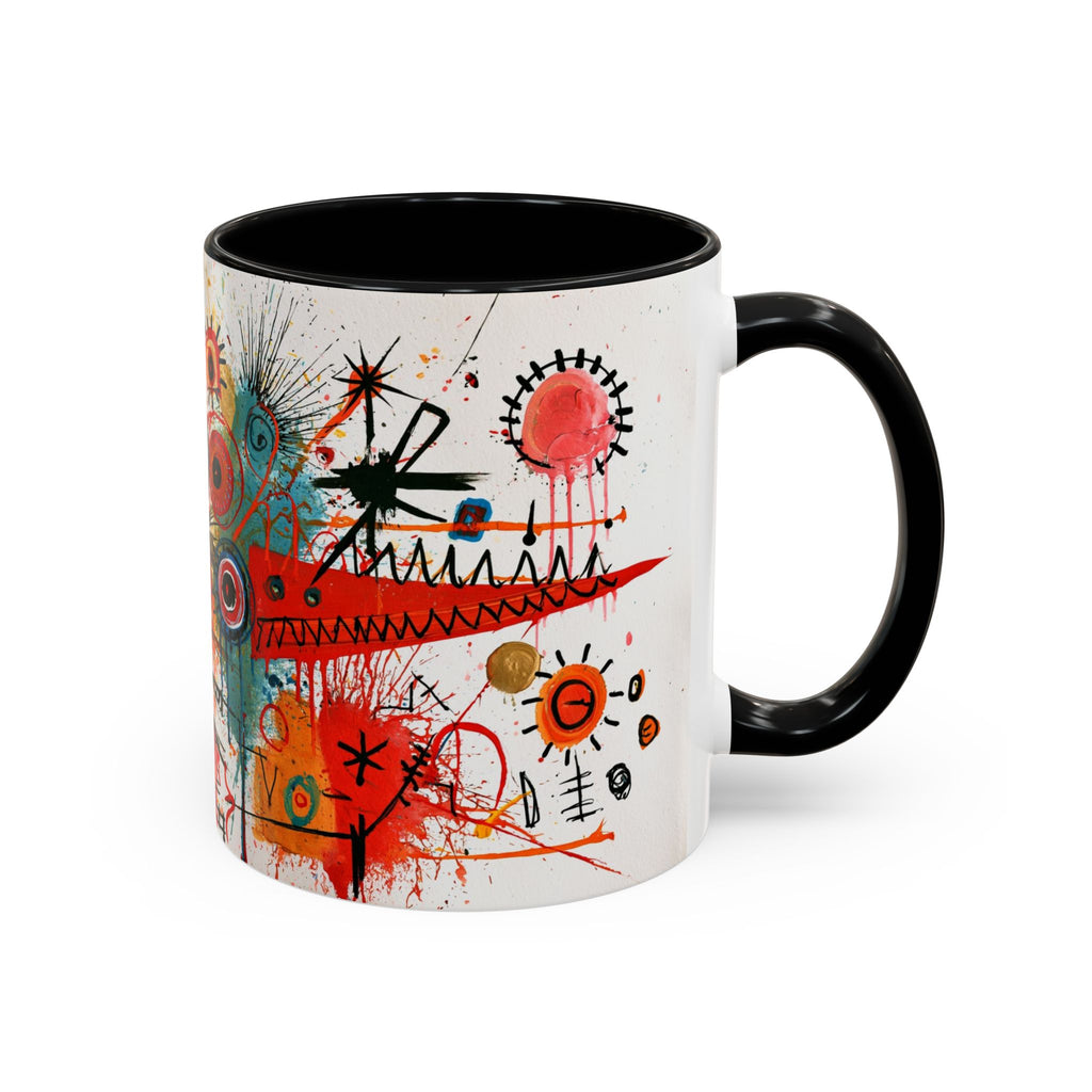 Abstract Monster Art Coffee Mug — Colorful Graffiti-Style Accent Mug (11/15oz)