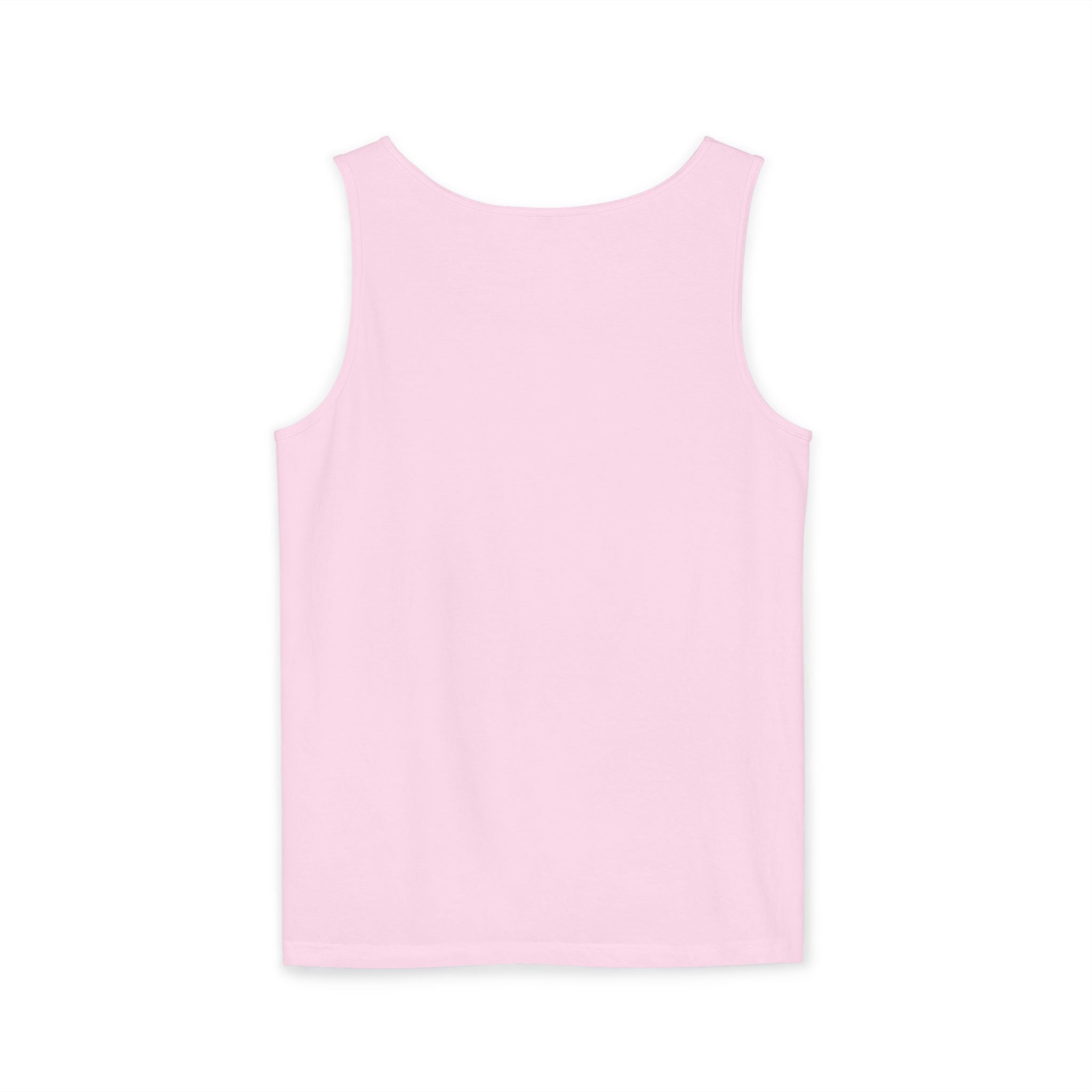 Spiral Text Art Tank Top — Monochrome Optical Typography Tee