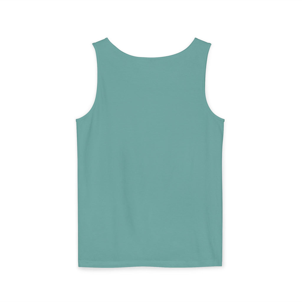 Spiral Text Art Tank Top — Monochrome Optical Typography Tee